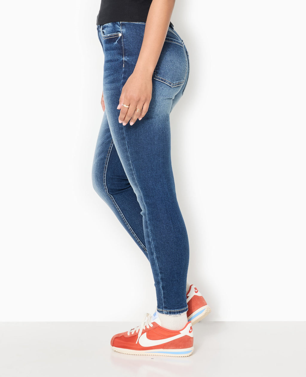 Jean skinny taille haute