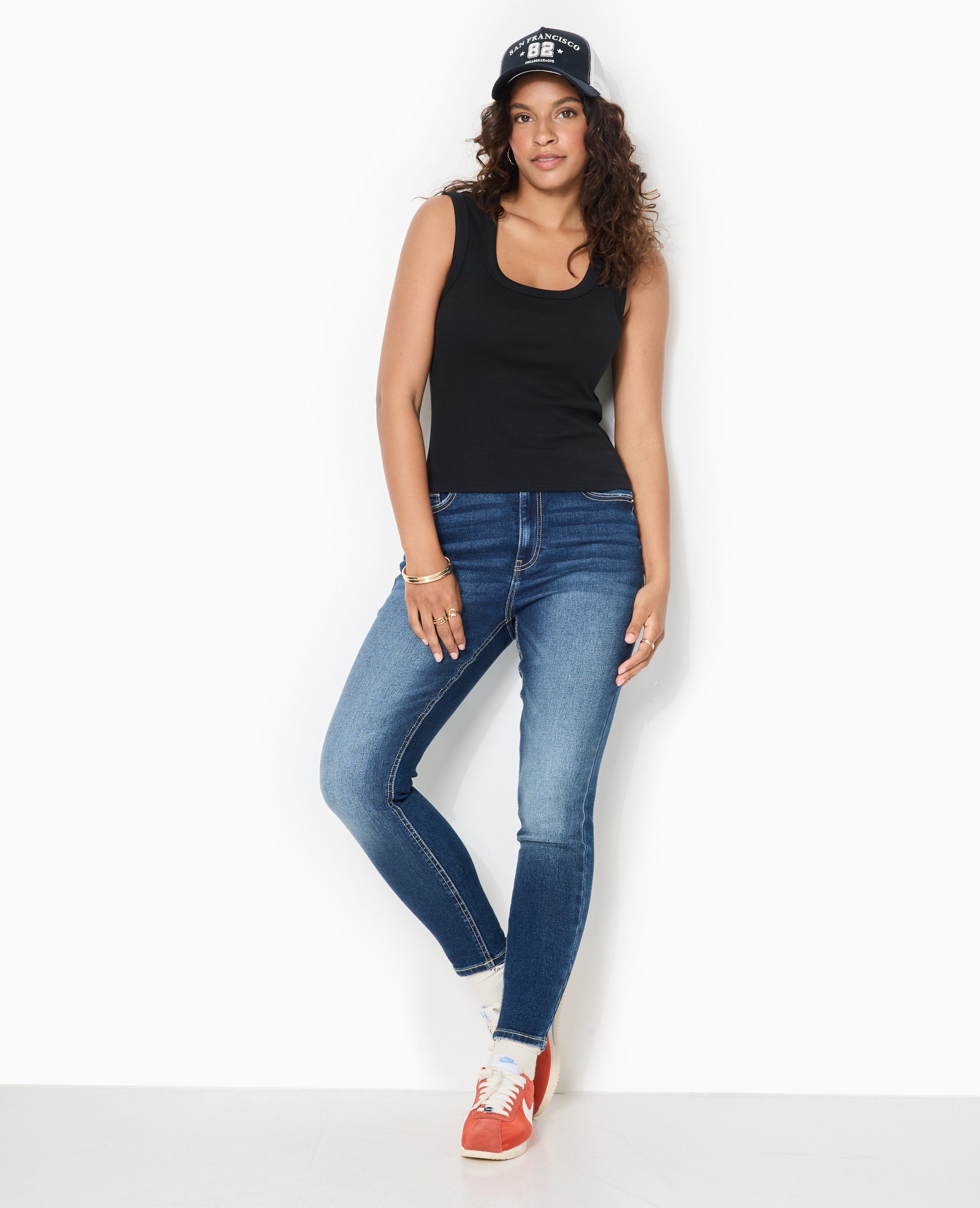 Jean skinny taille haute
