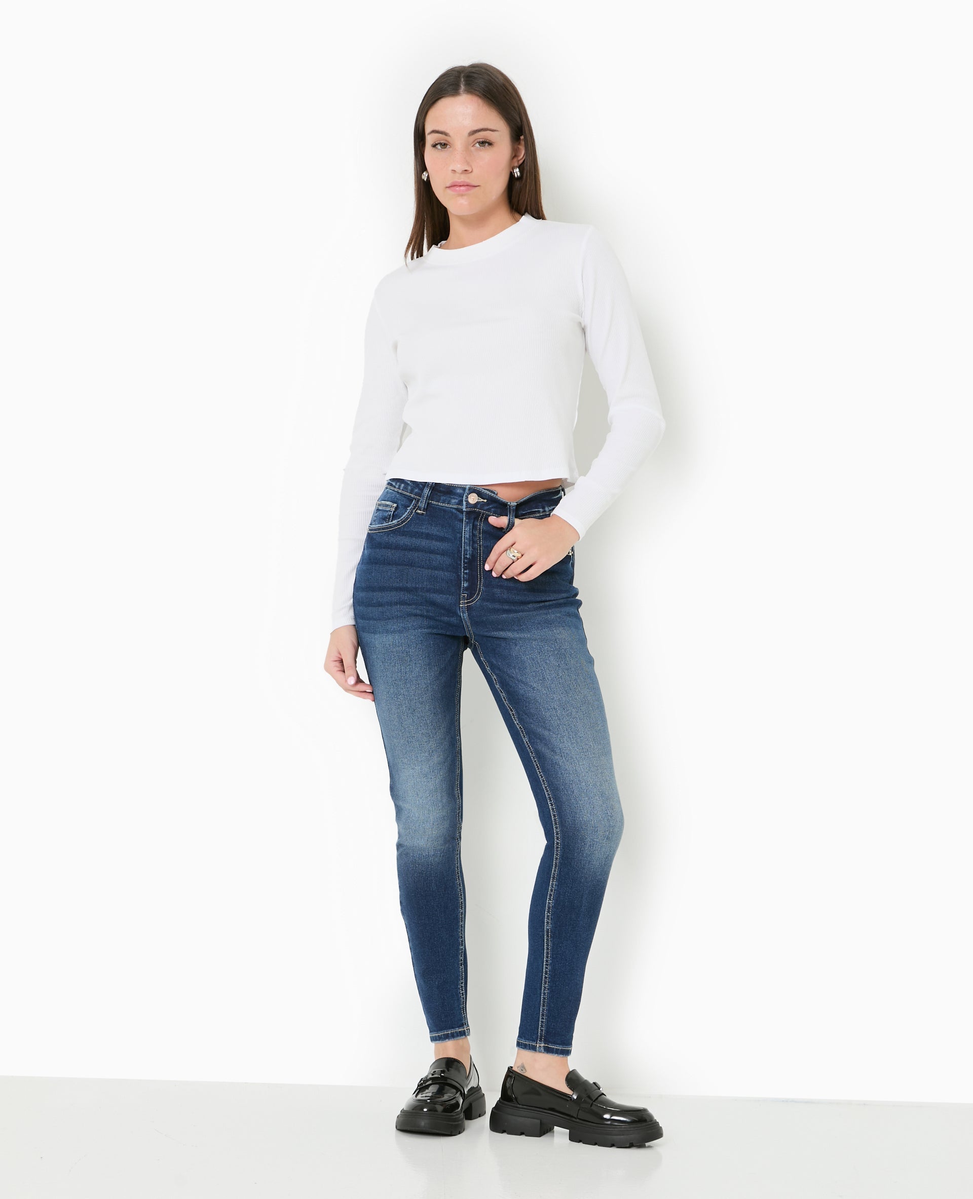Jean skinny taille haute