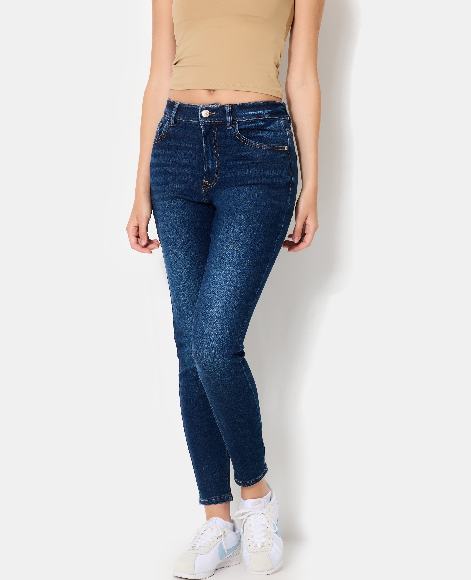 Jean skinny taille haute