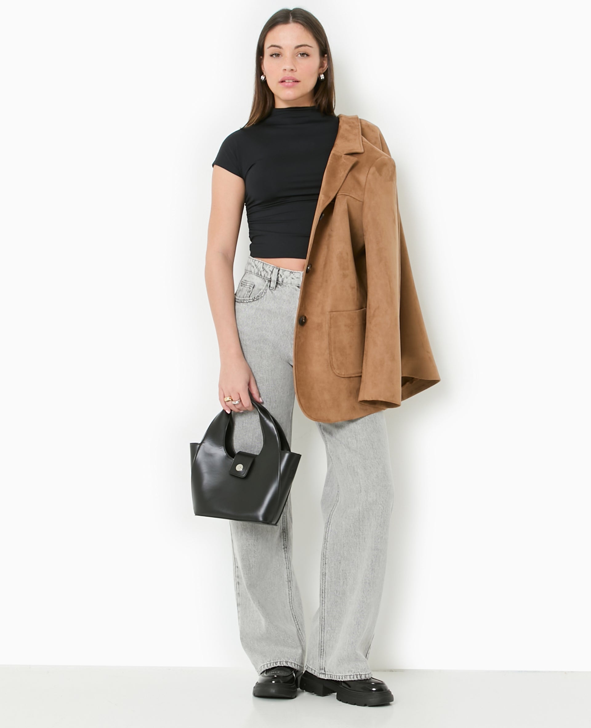 Jean wide taille haute