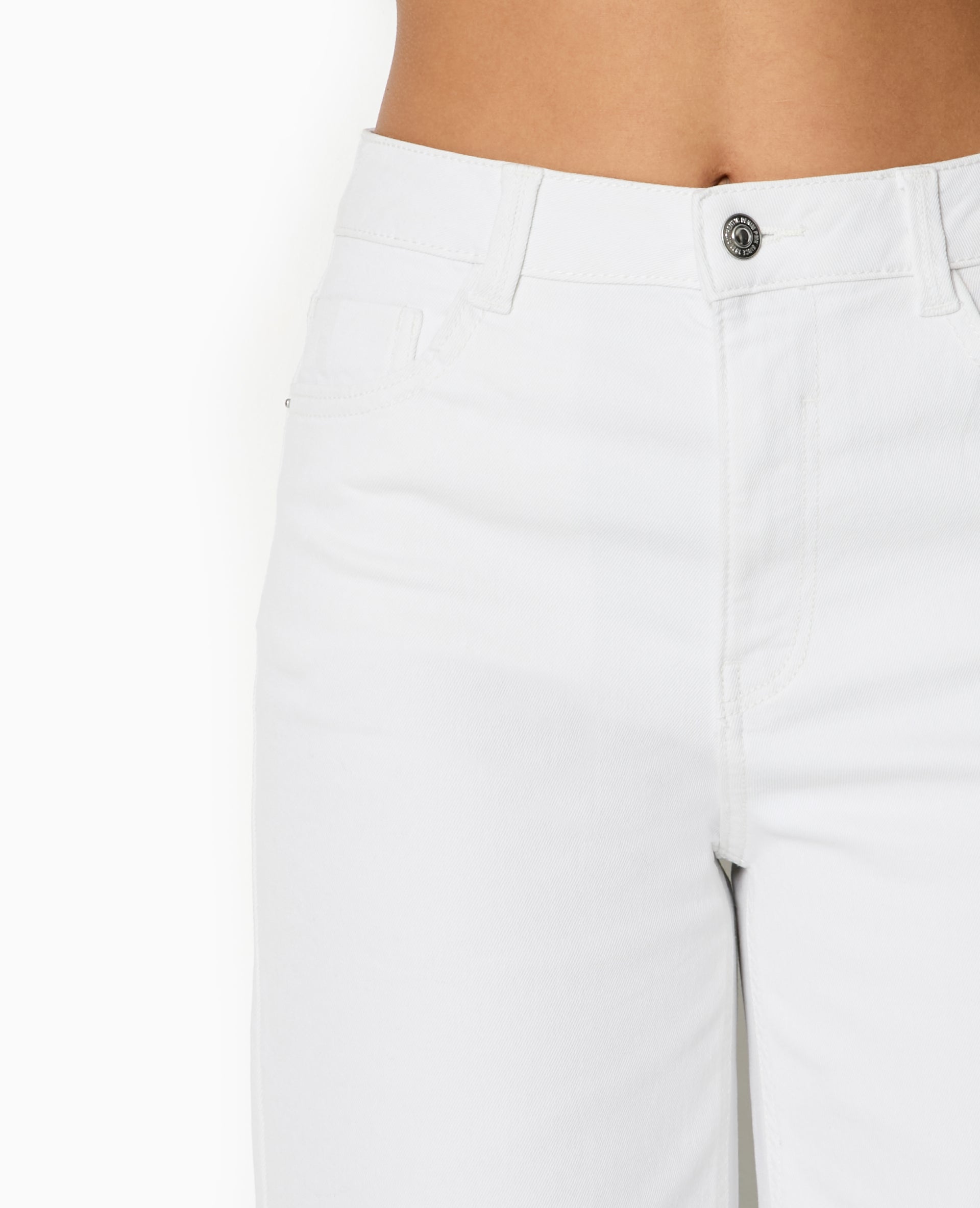 J71-1 / Jean wide taille haute bas coupés