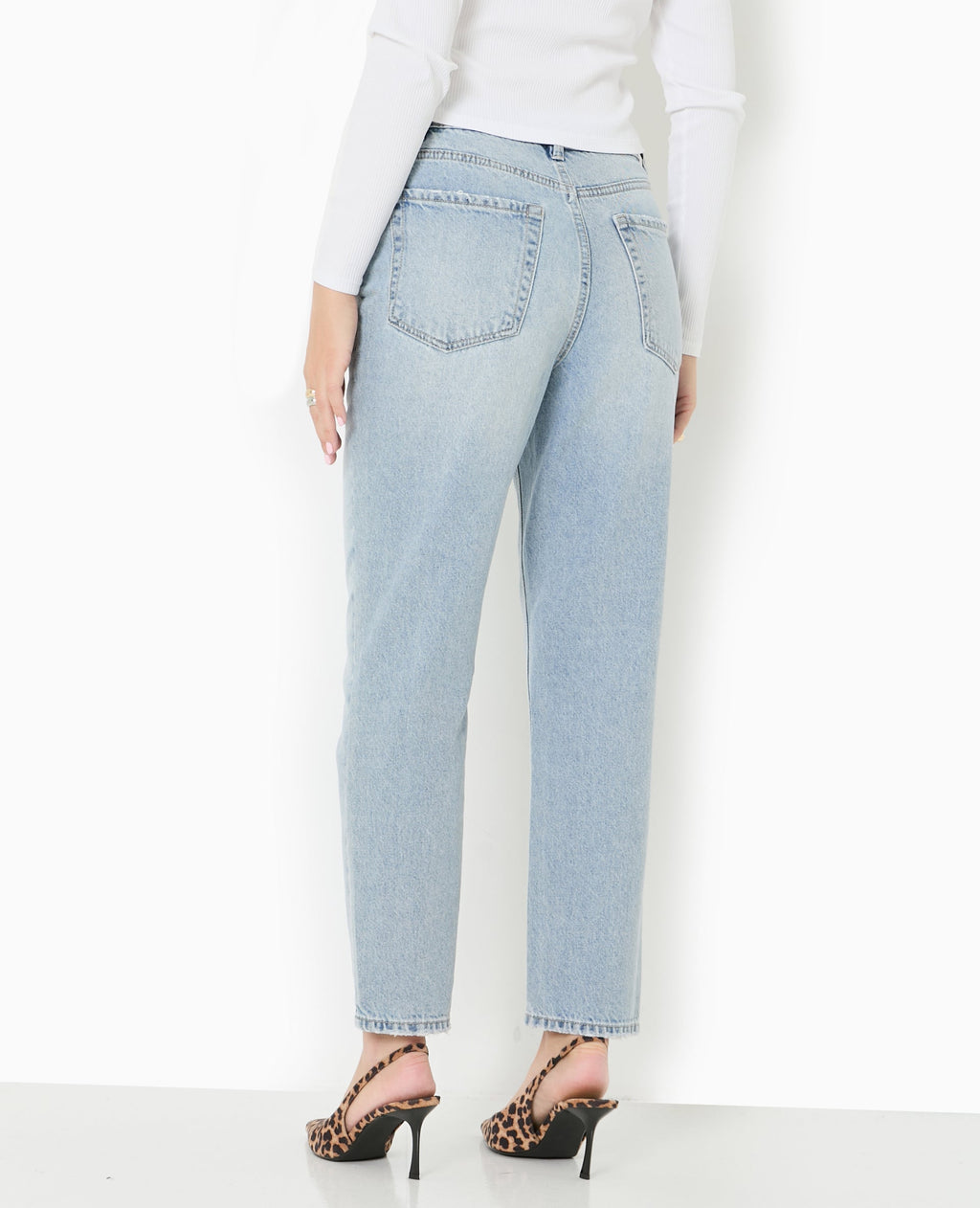 Jean mom taille haute
