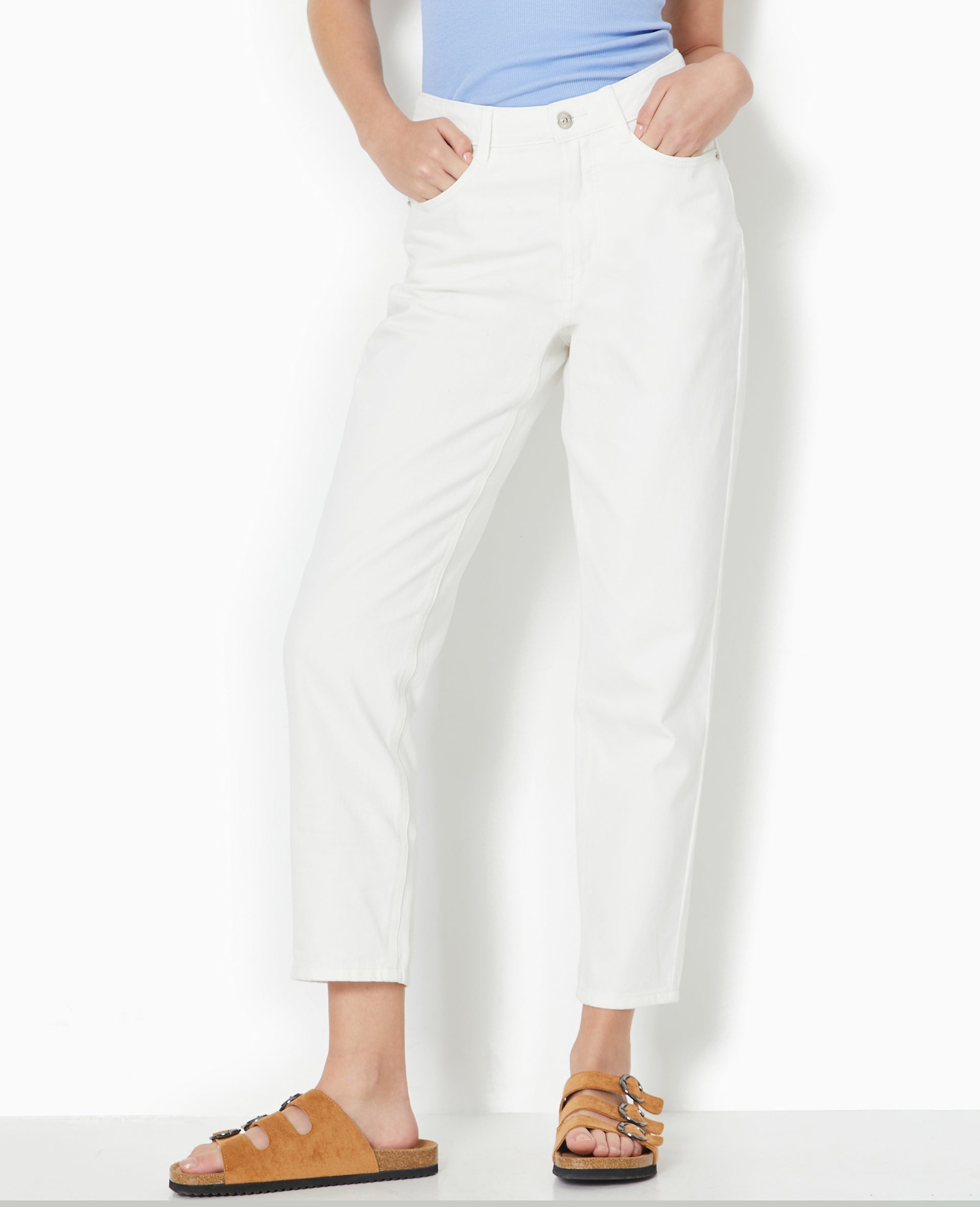Jean mom taille haute