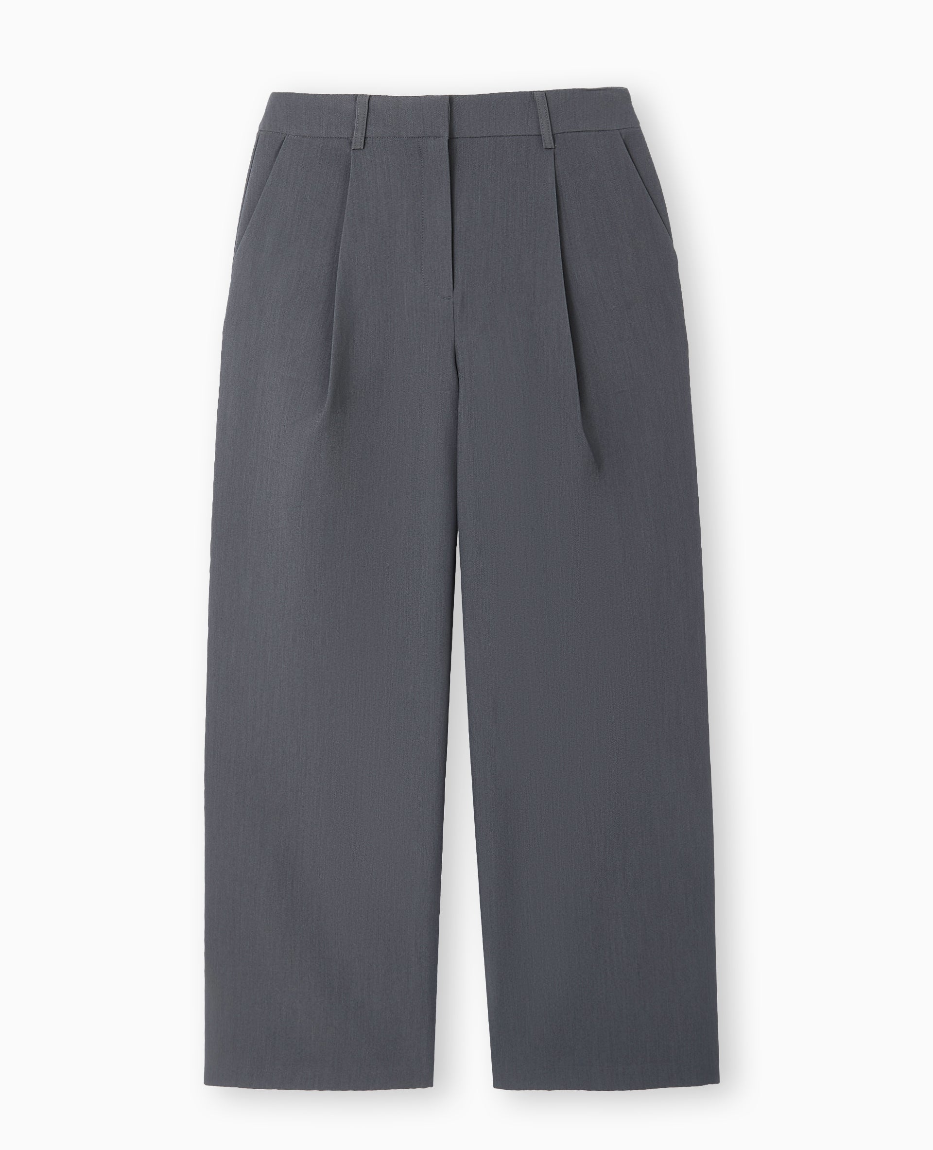 Pantalon large et droit avec pinces