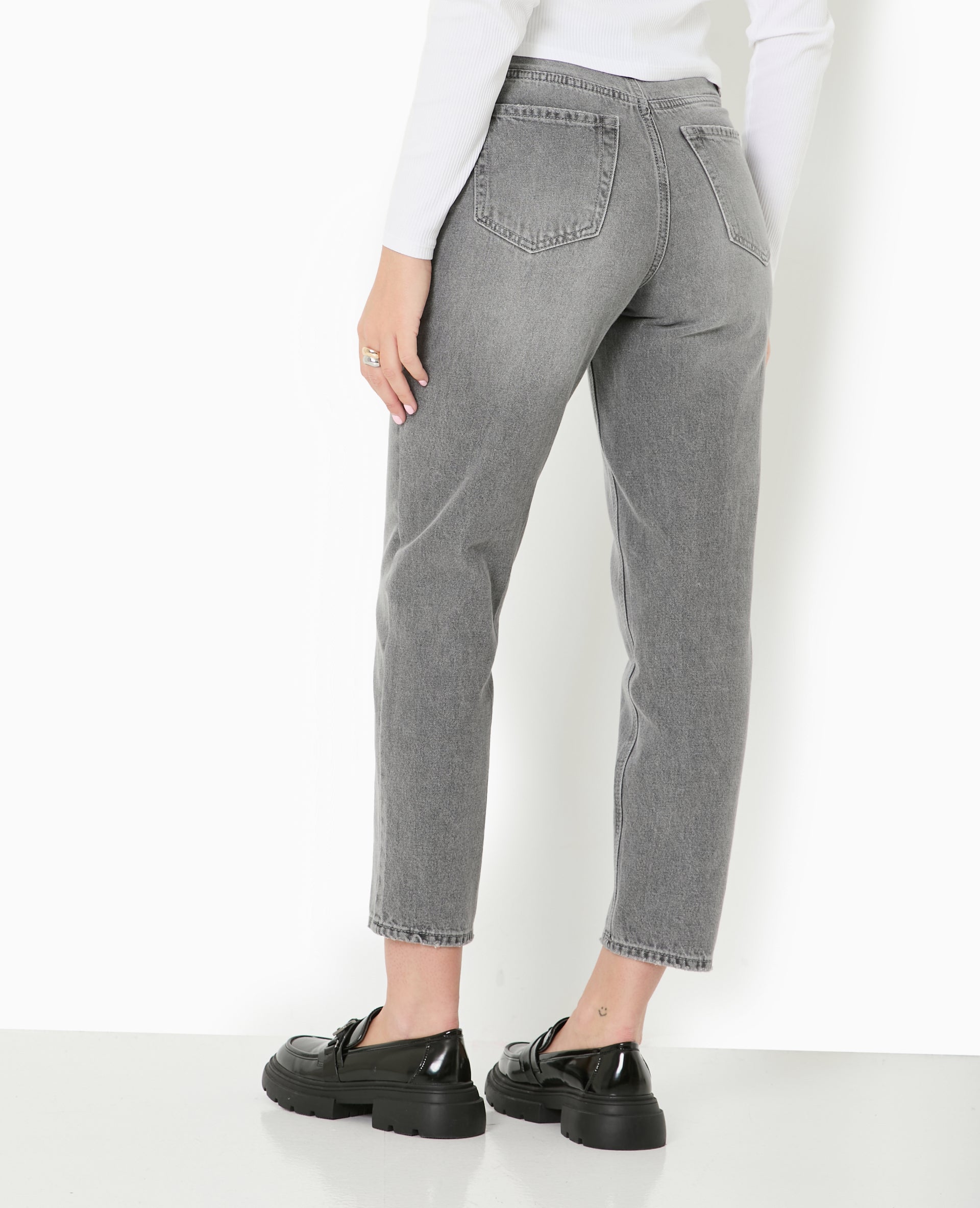 Jean mom taille haute