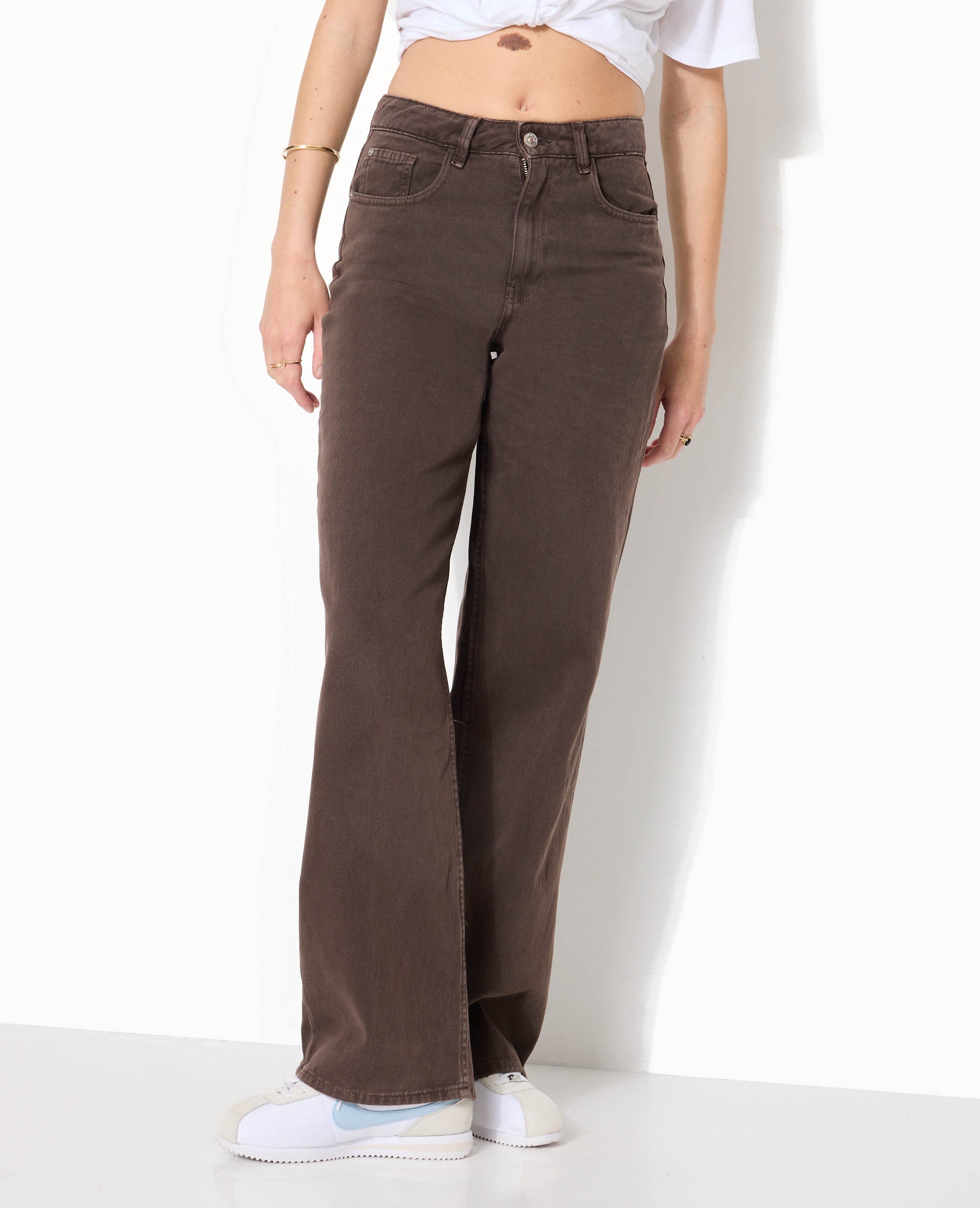 Jean wide taille haute