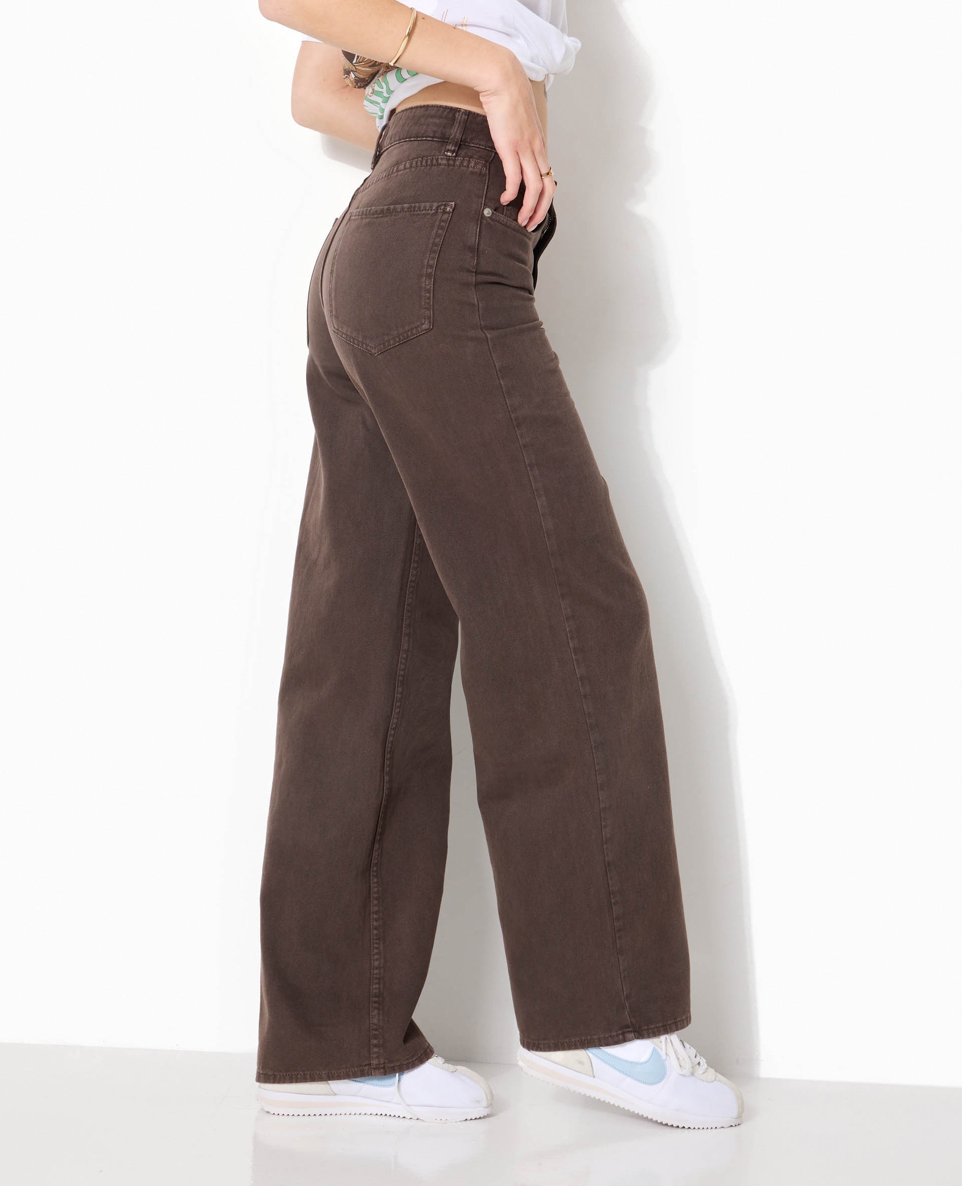 Jean wide taille haute