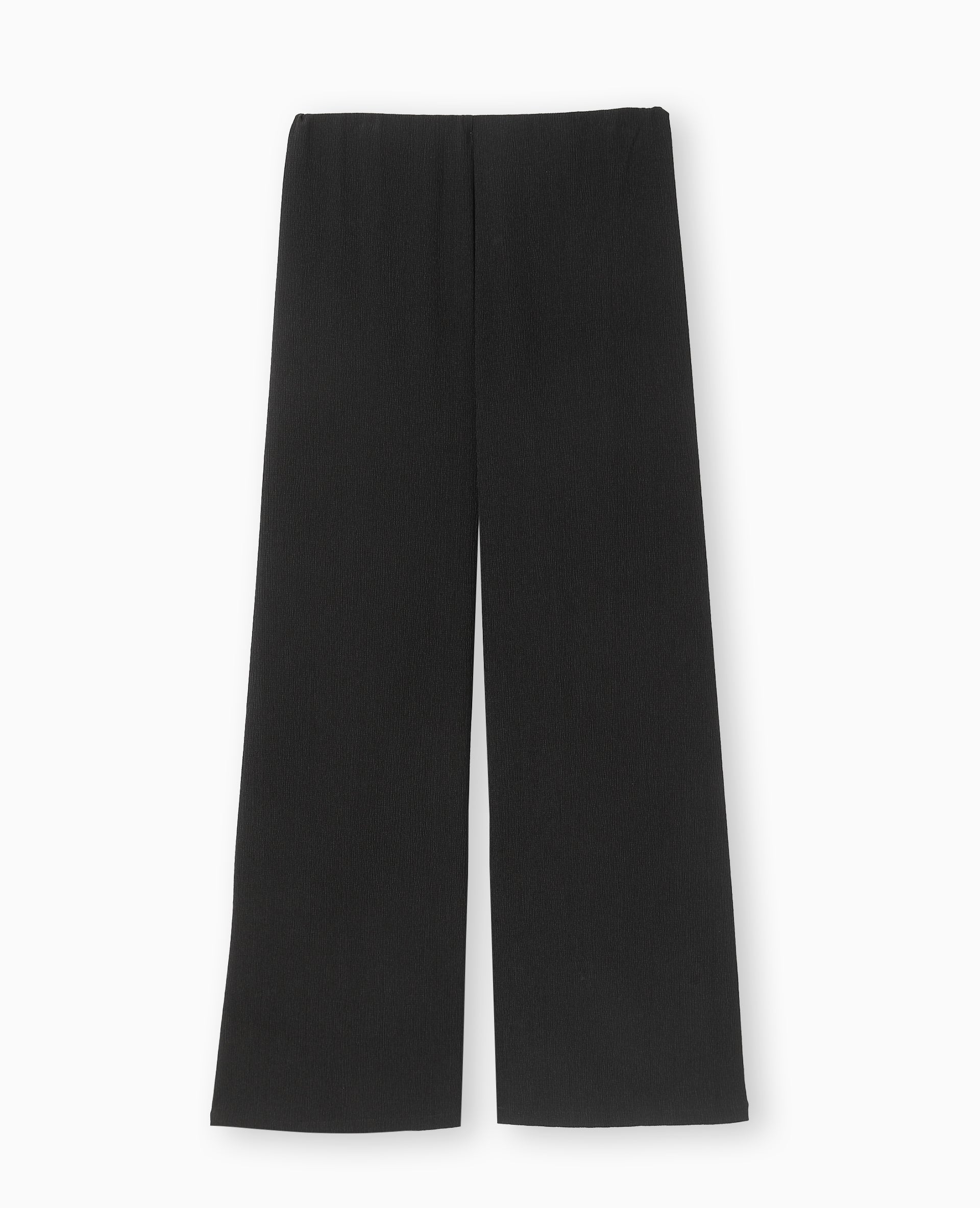 Pantalon large et fluide en tissu effet froissé