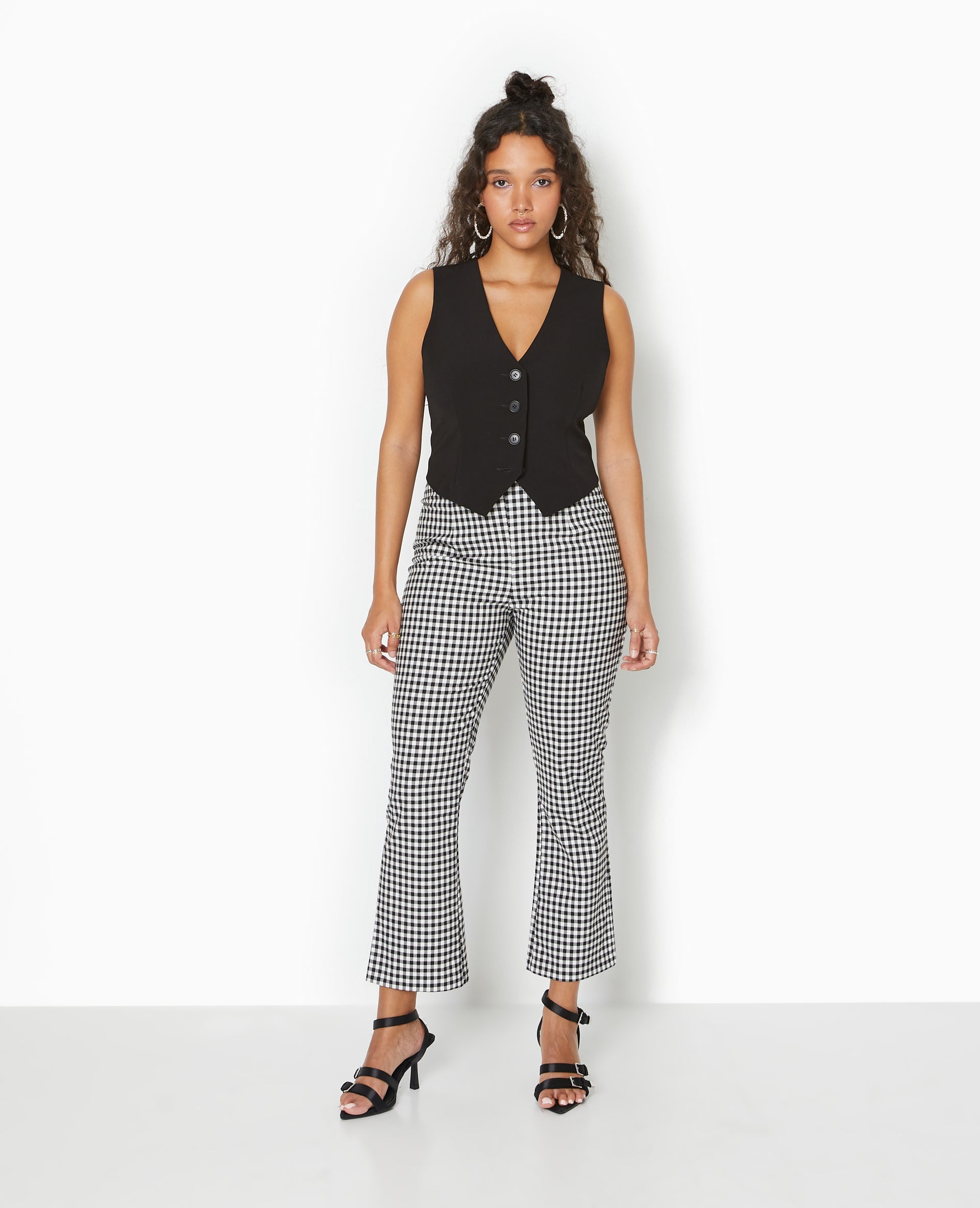 Pantalon 7/8 motif vichy
