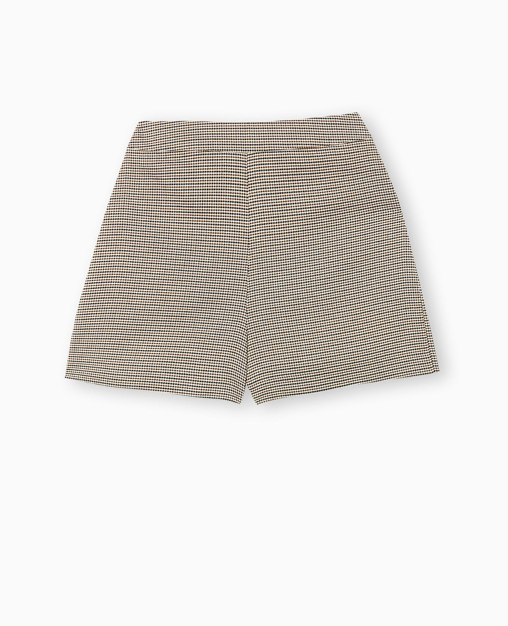 Short city taille ultra haute motif pied-de-poule