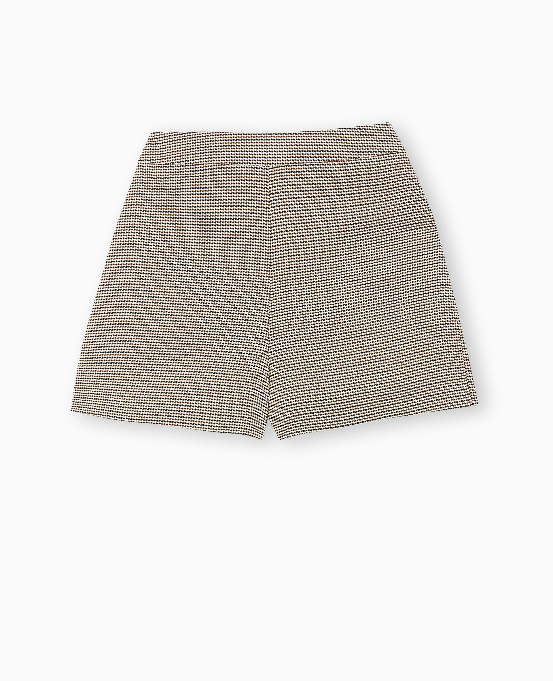 Short city taille ultra haute motif pied-de-poule