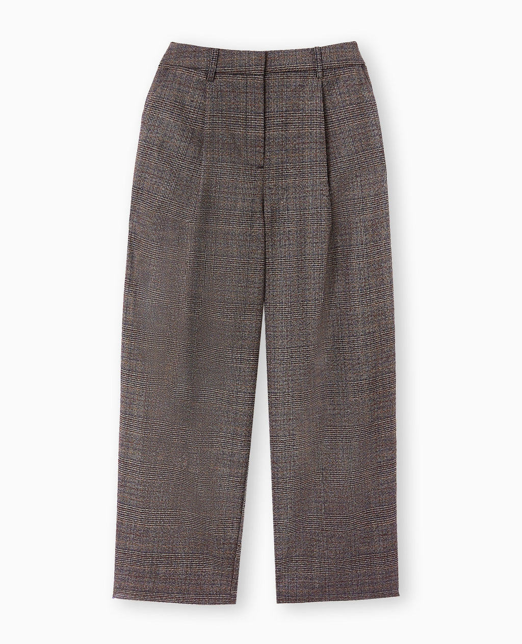 Pantalon large city motif carreaux