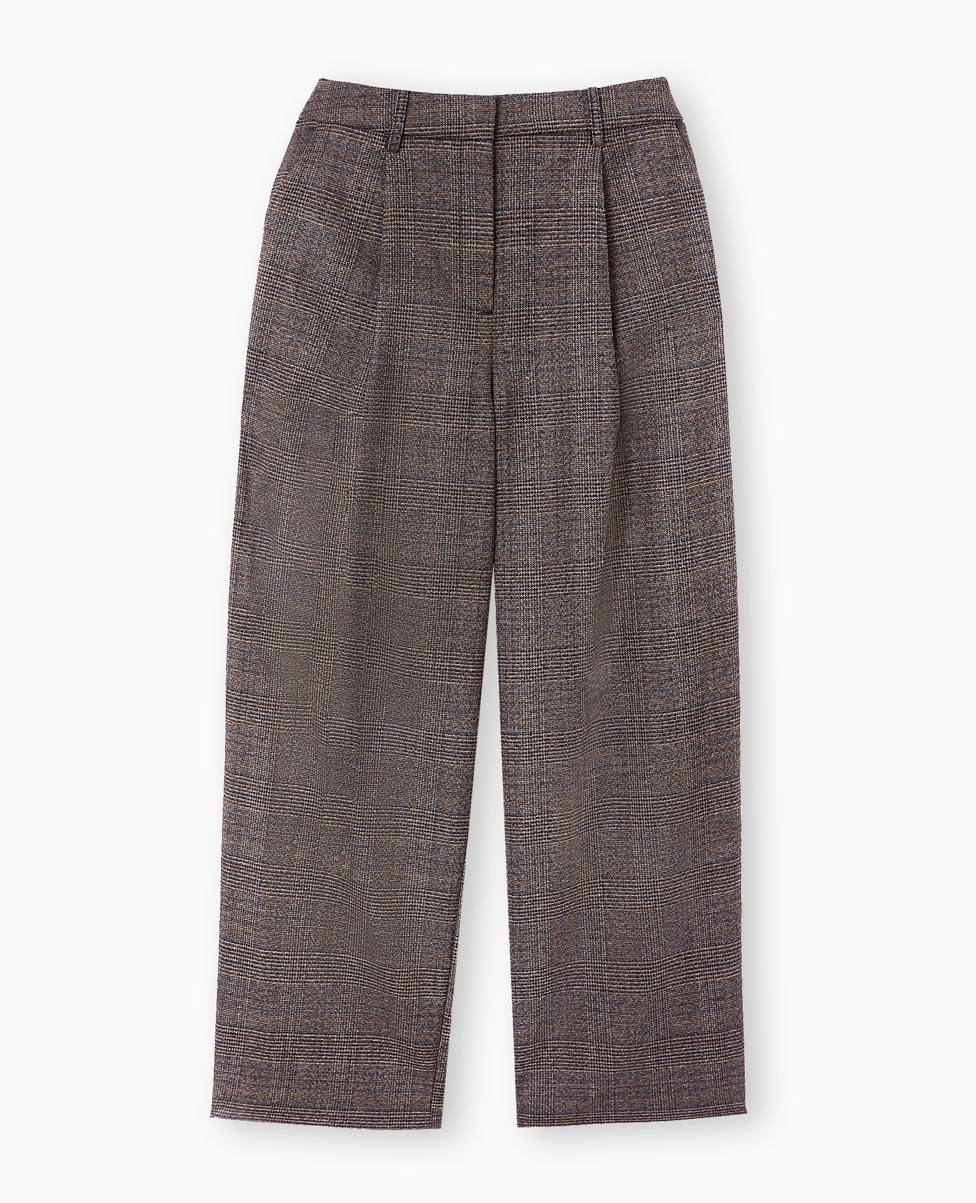 Pantalon large city motif carreaux