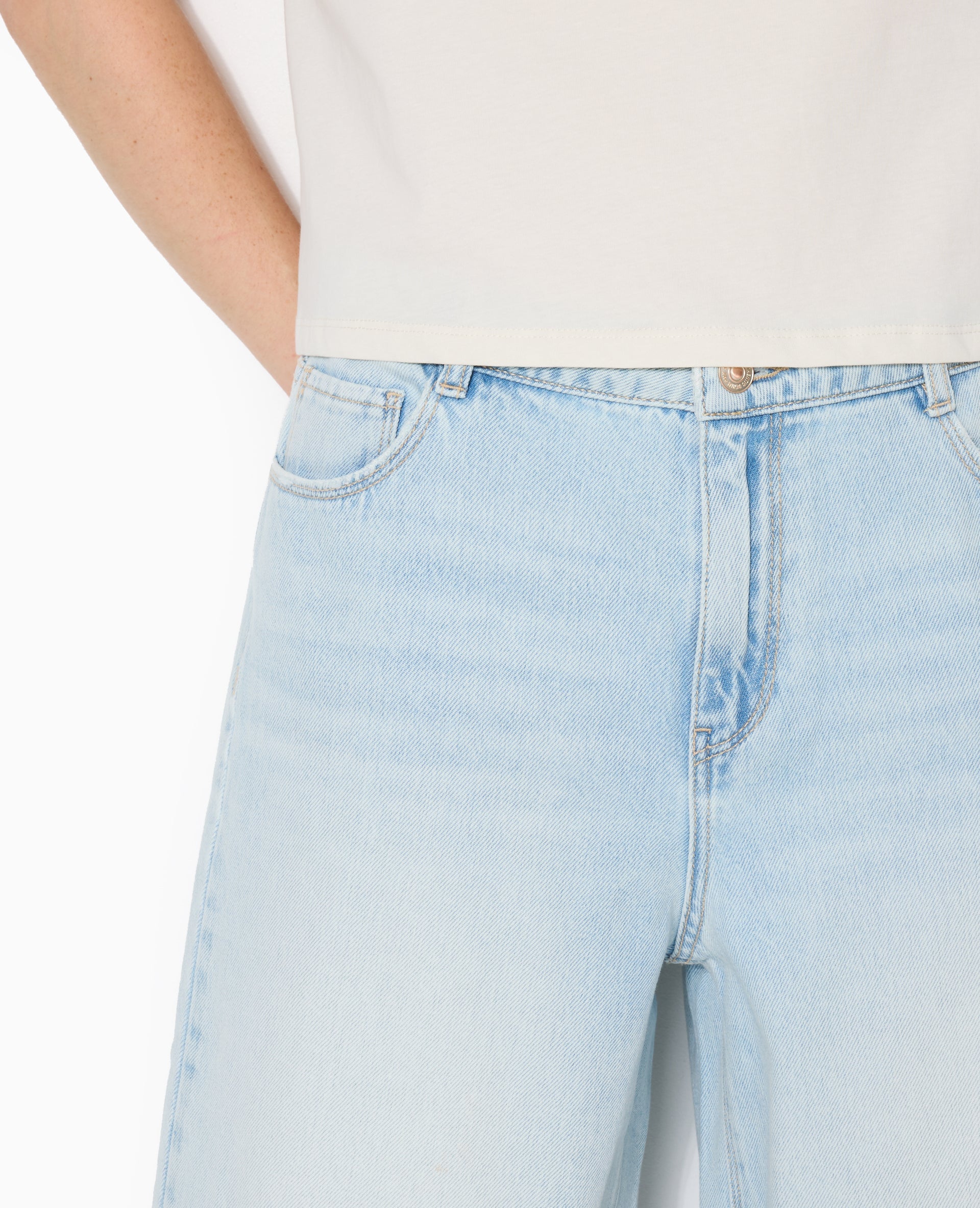 Bermuda en jean loose taille regular