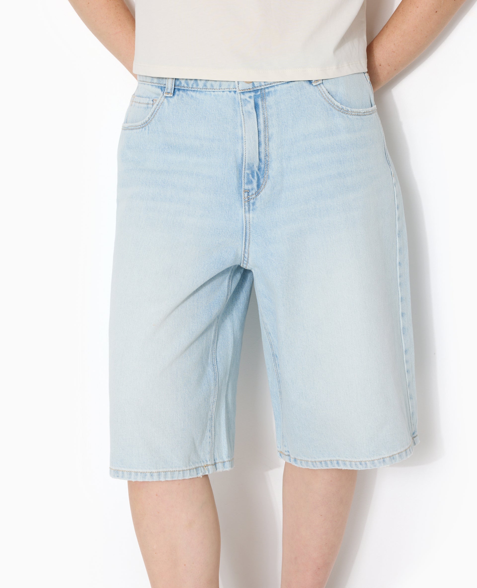 Bermuda en jean loose taille regular