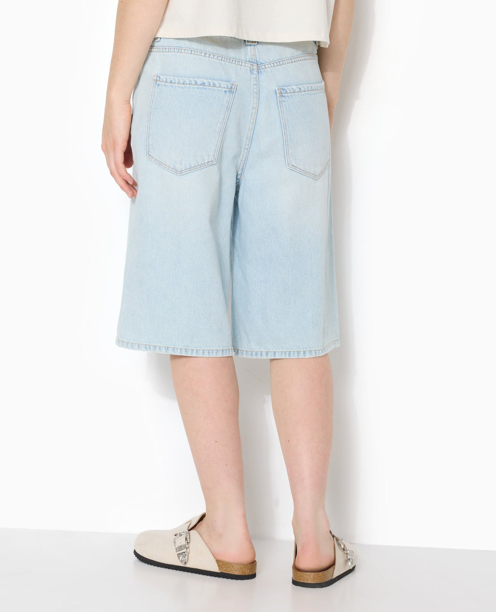 Bermuda en jean loose taille regular