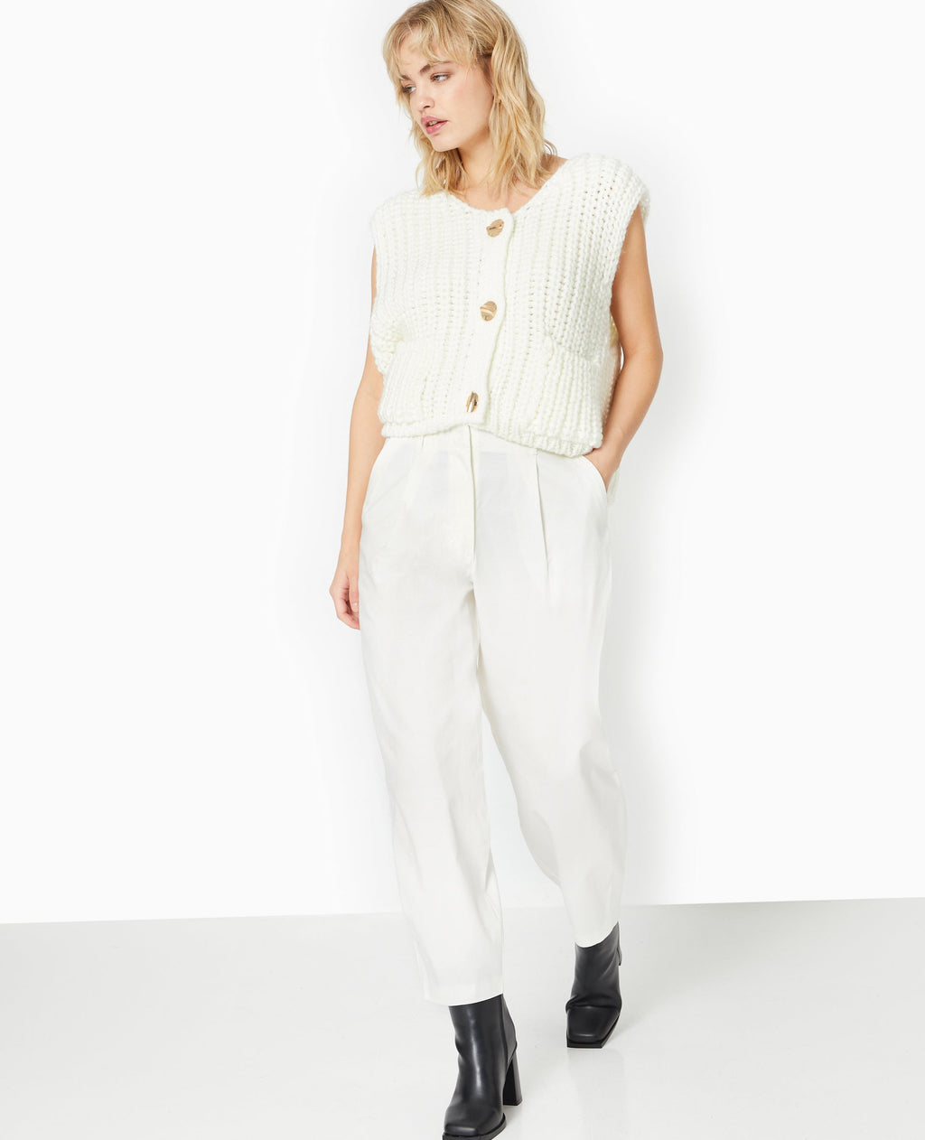 Pantalon balloon en toile