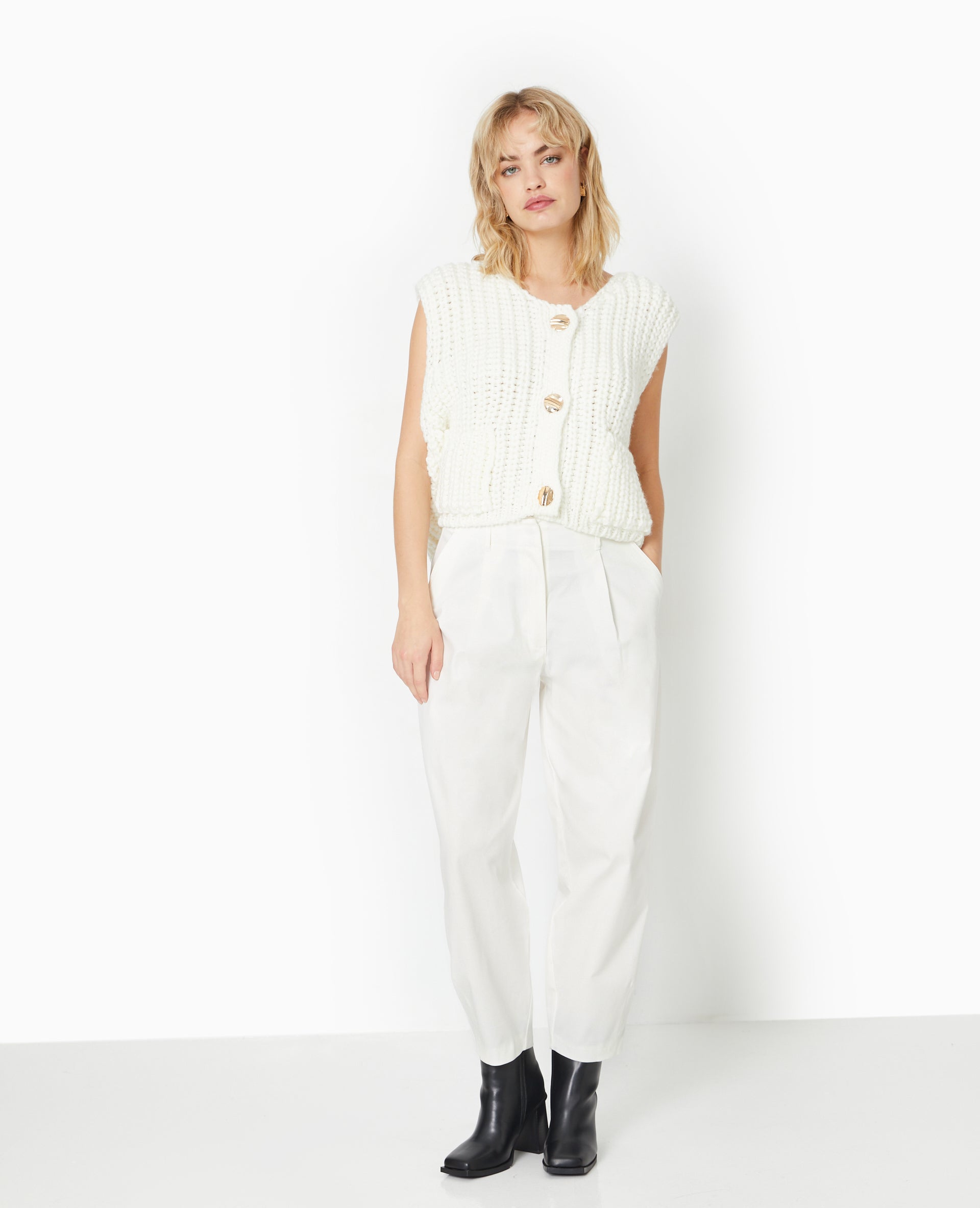 Pantalon balloon en toile
