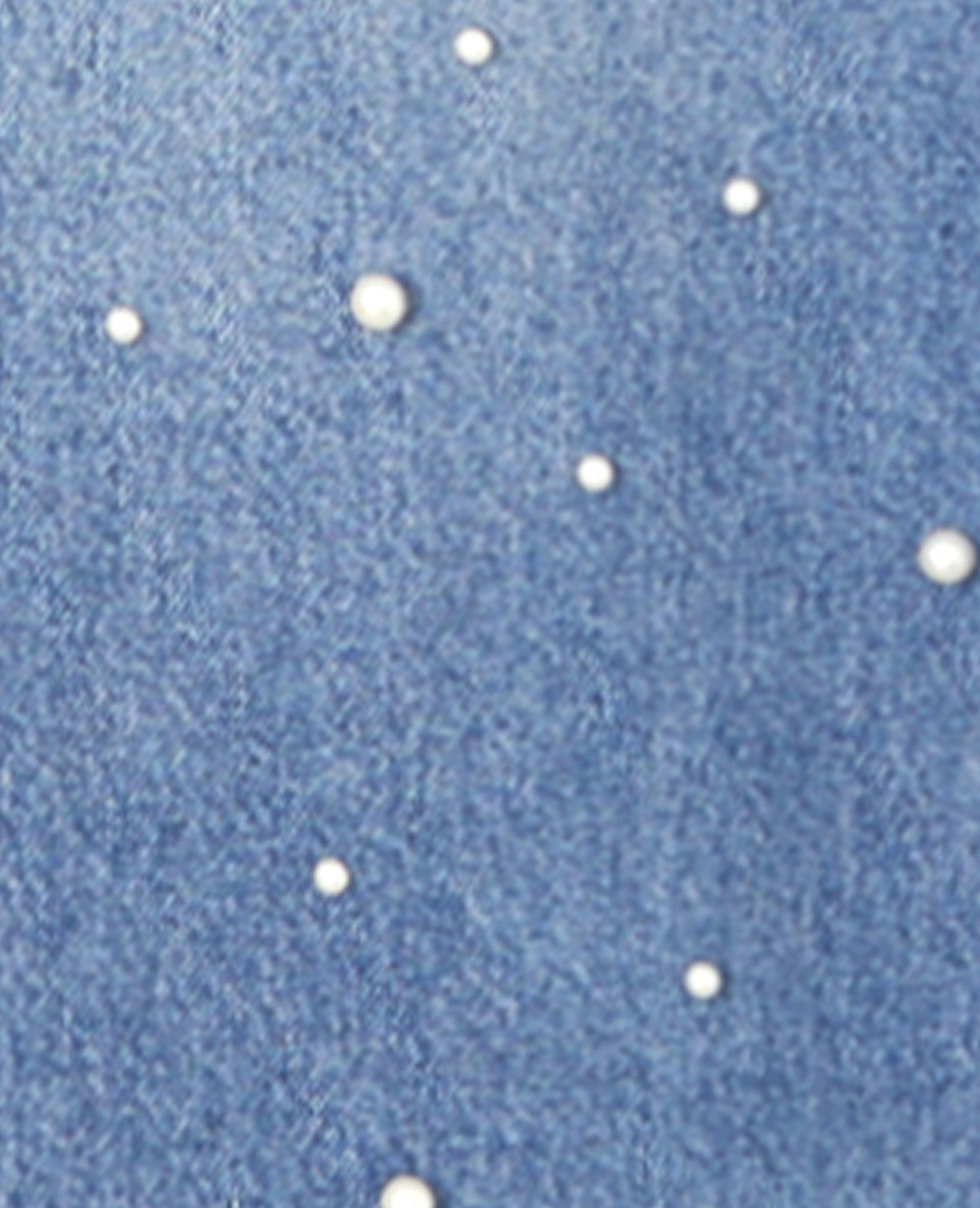 Jean droit avec perles effet nacre