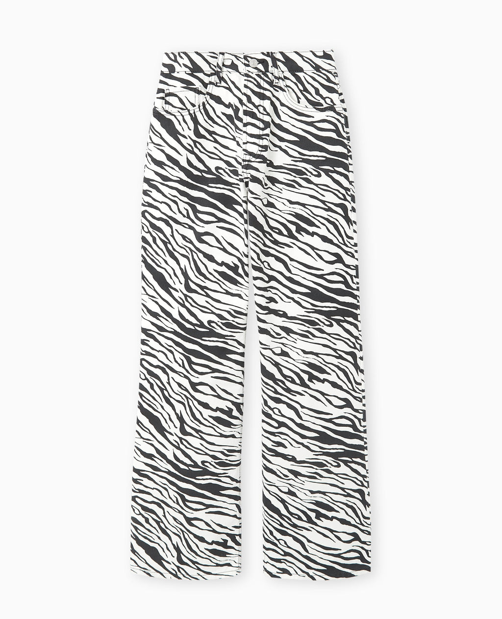 Jean droit motif zèbre
