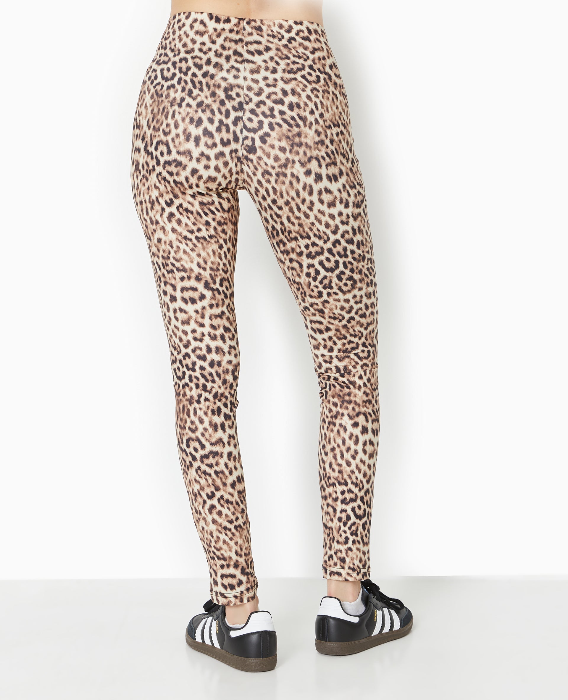 Legging en maille extensible motif léopard