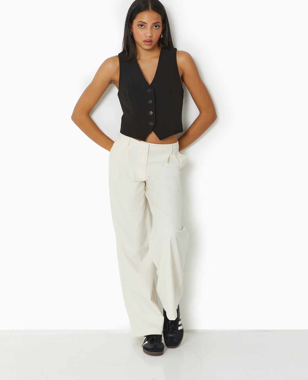 Pantalon city large et droit