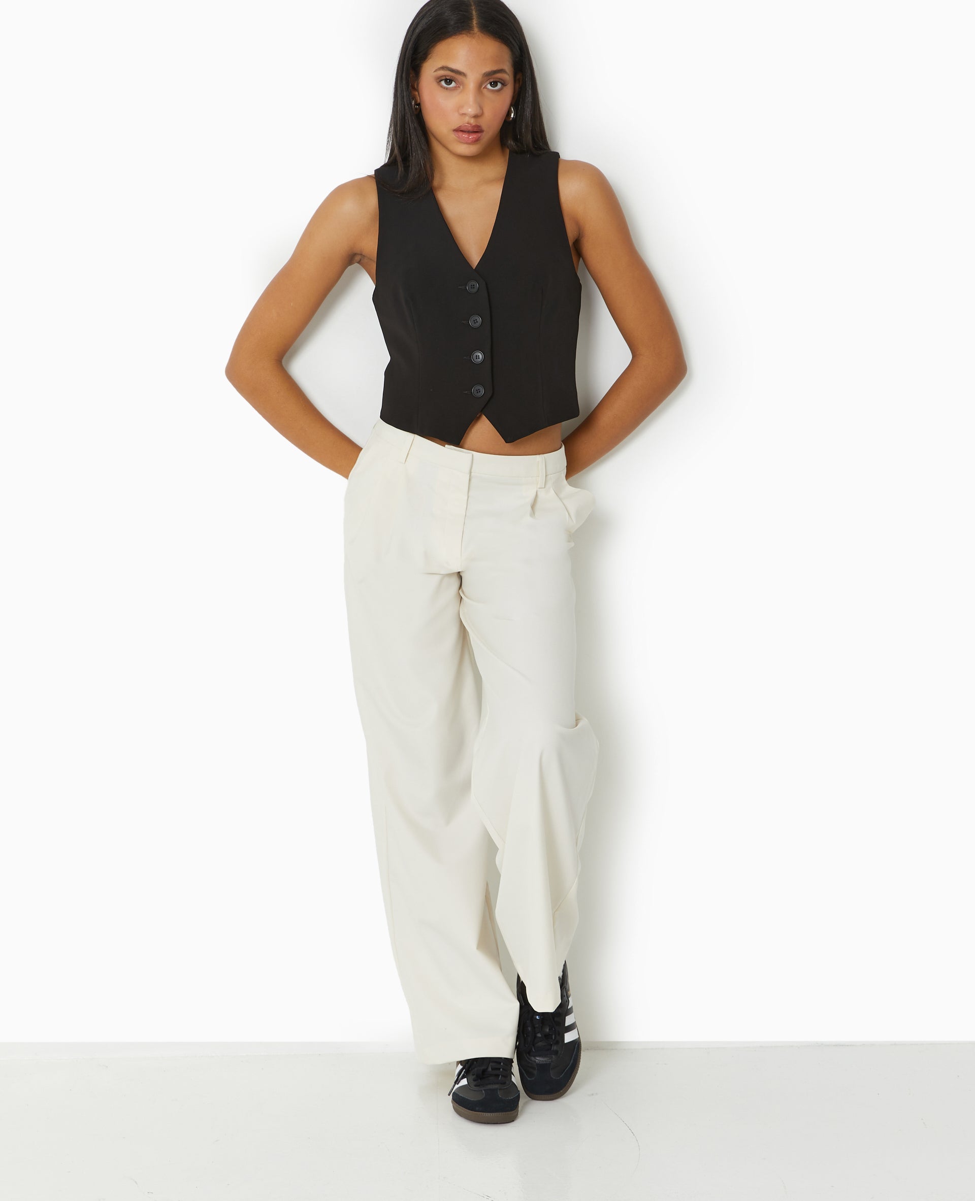 Pantalon city large et droit