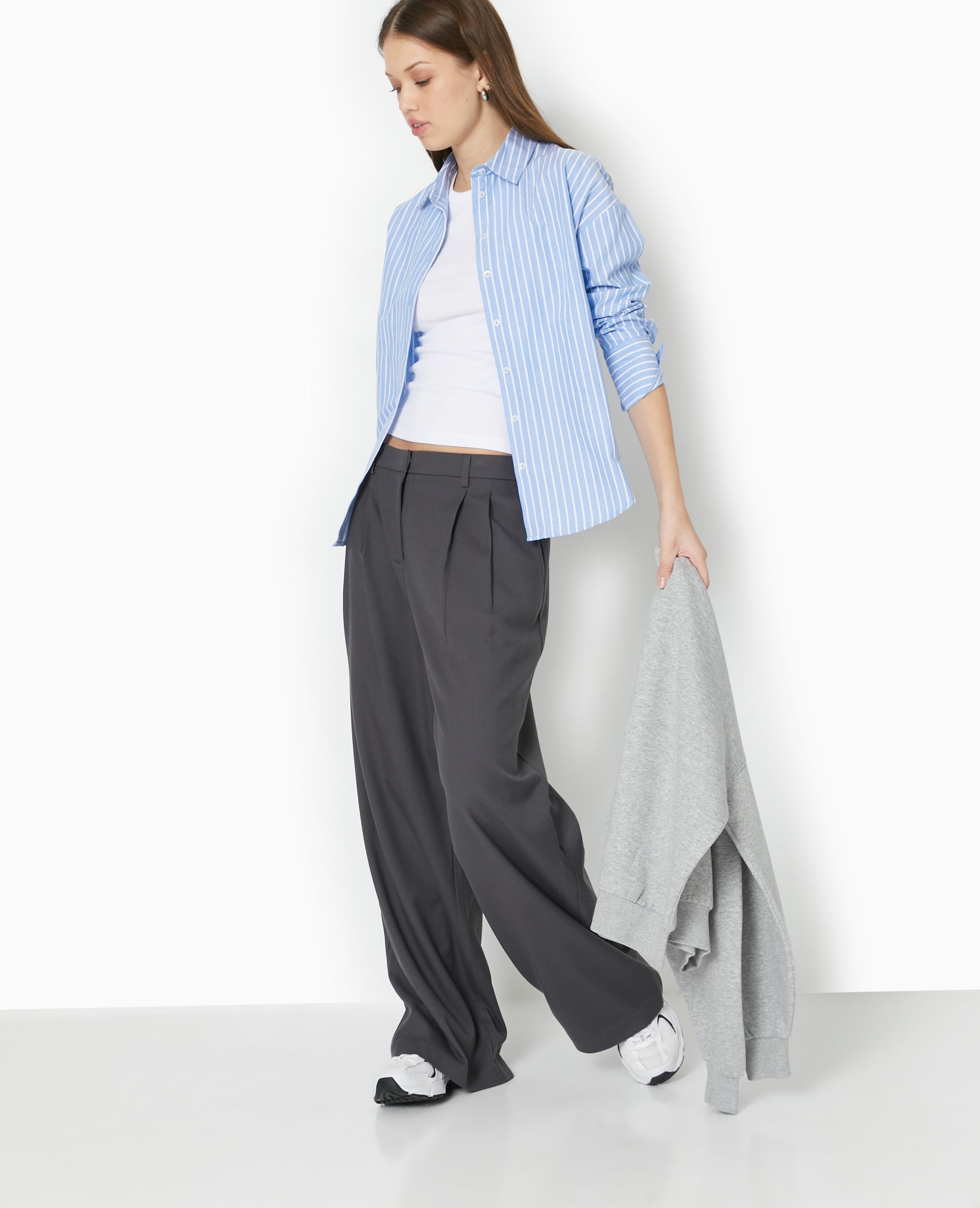 Pantalon large avec pinces
