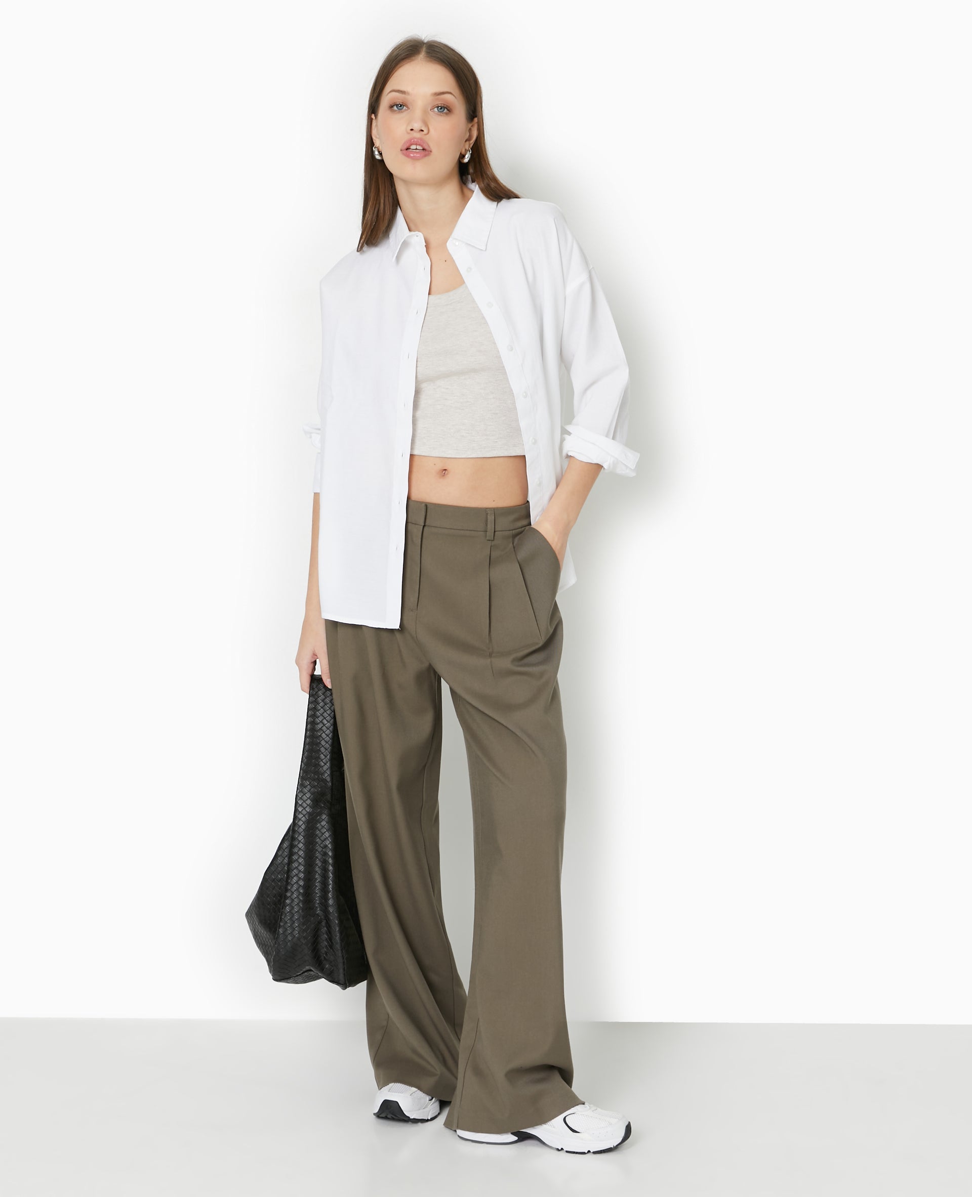 Pantalon large avec pinces