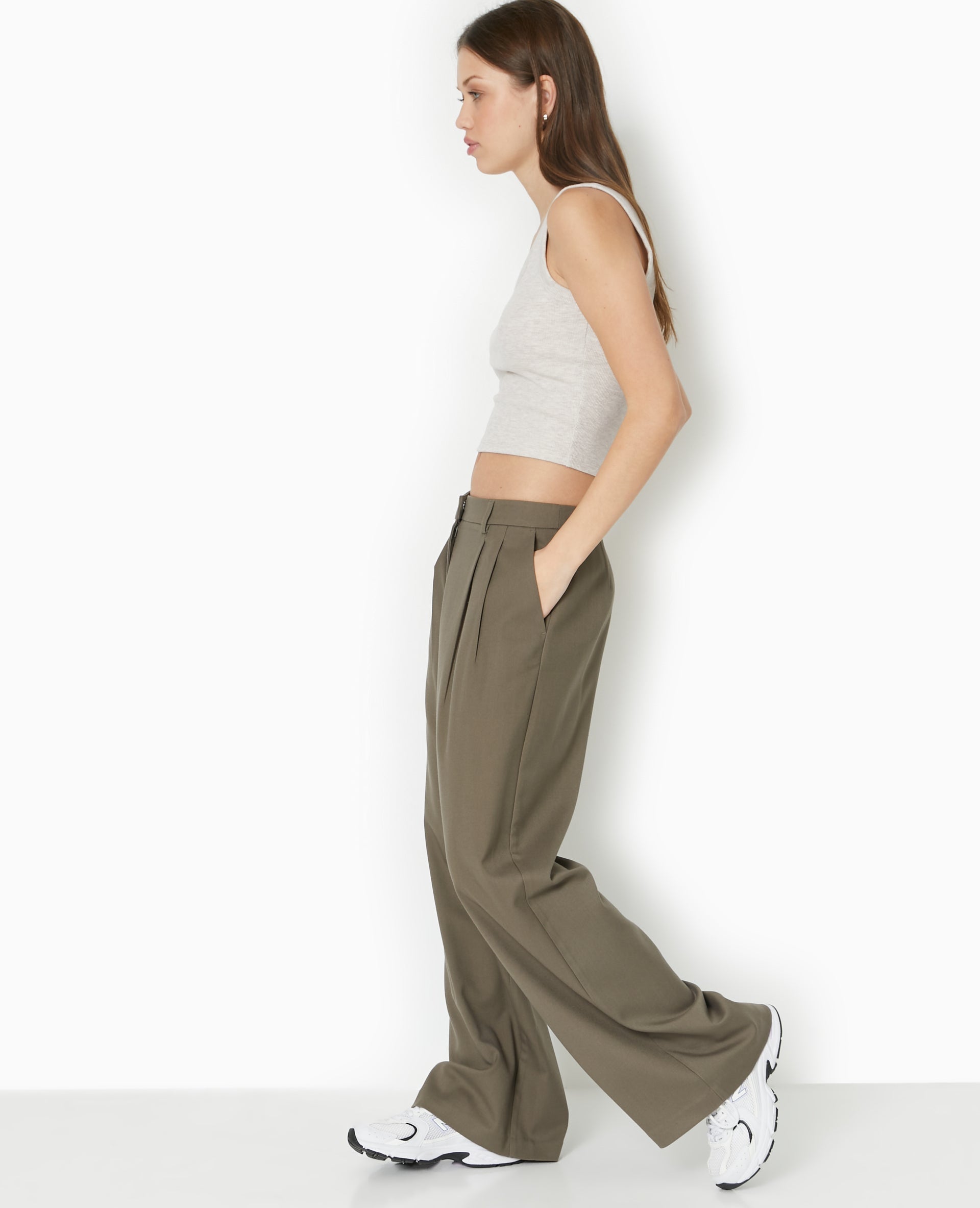 Pantalon large avec pinces