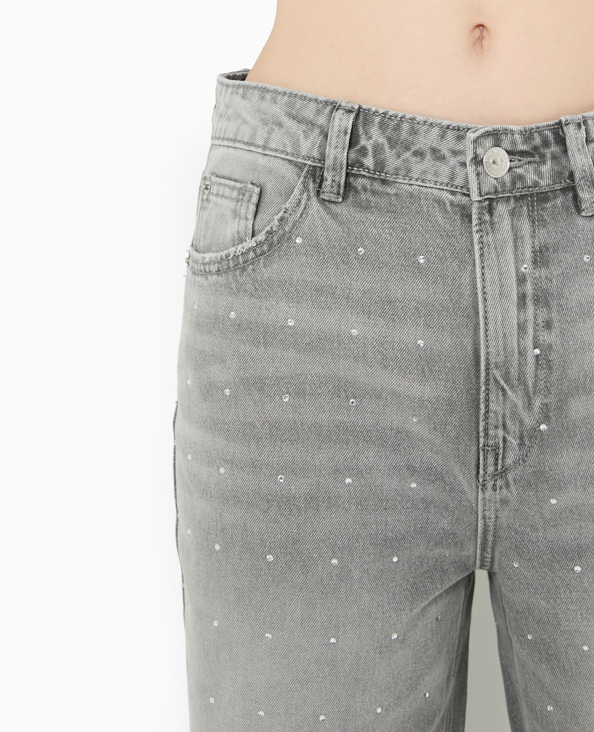 Jean straight avec strass