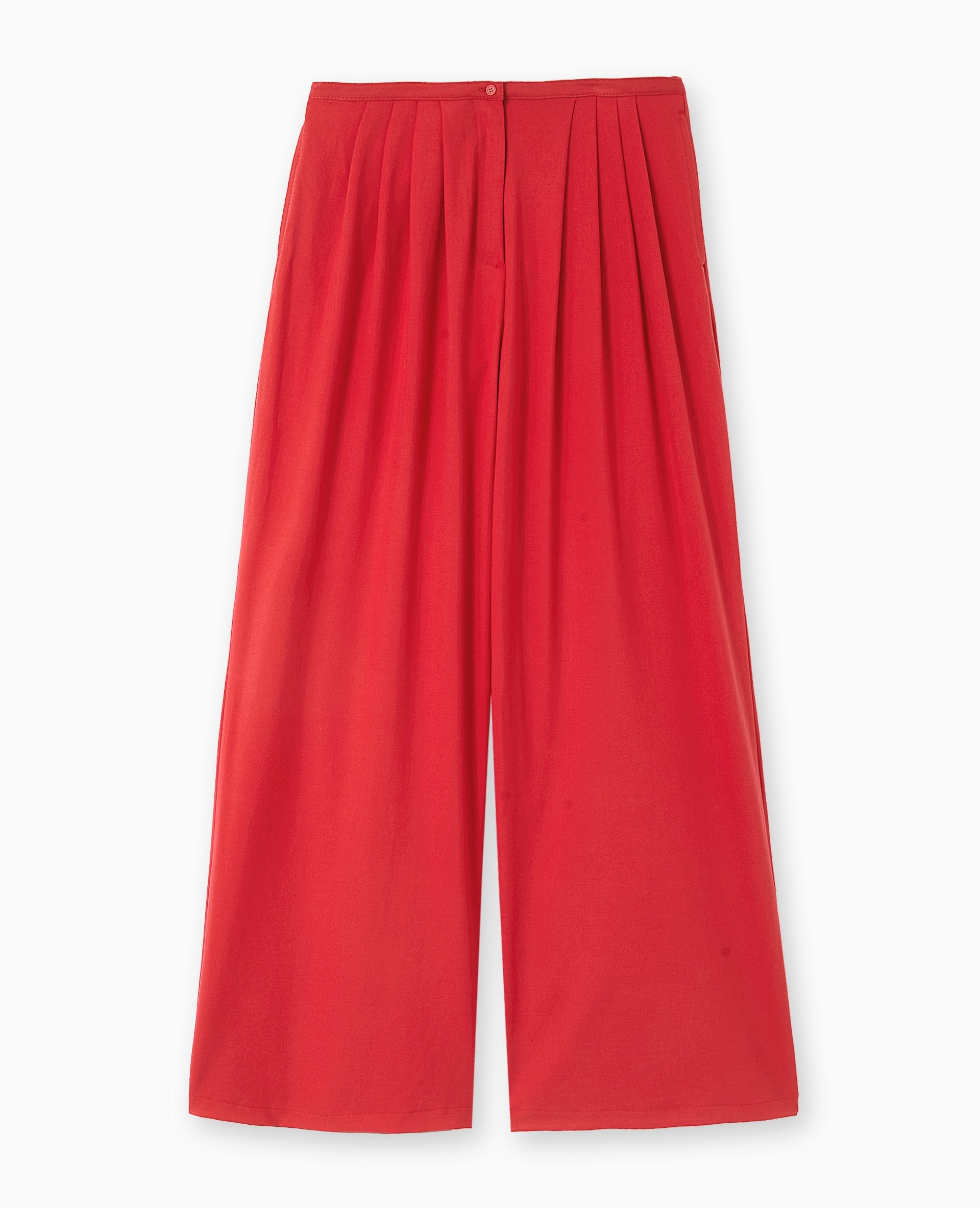 Pantalon large et droit avec pinces