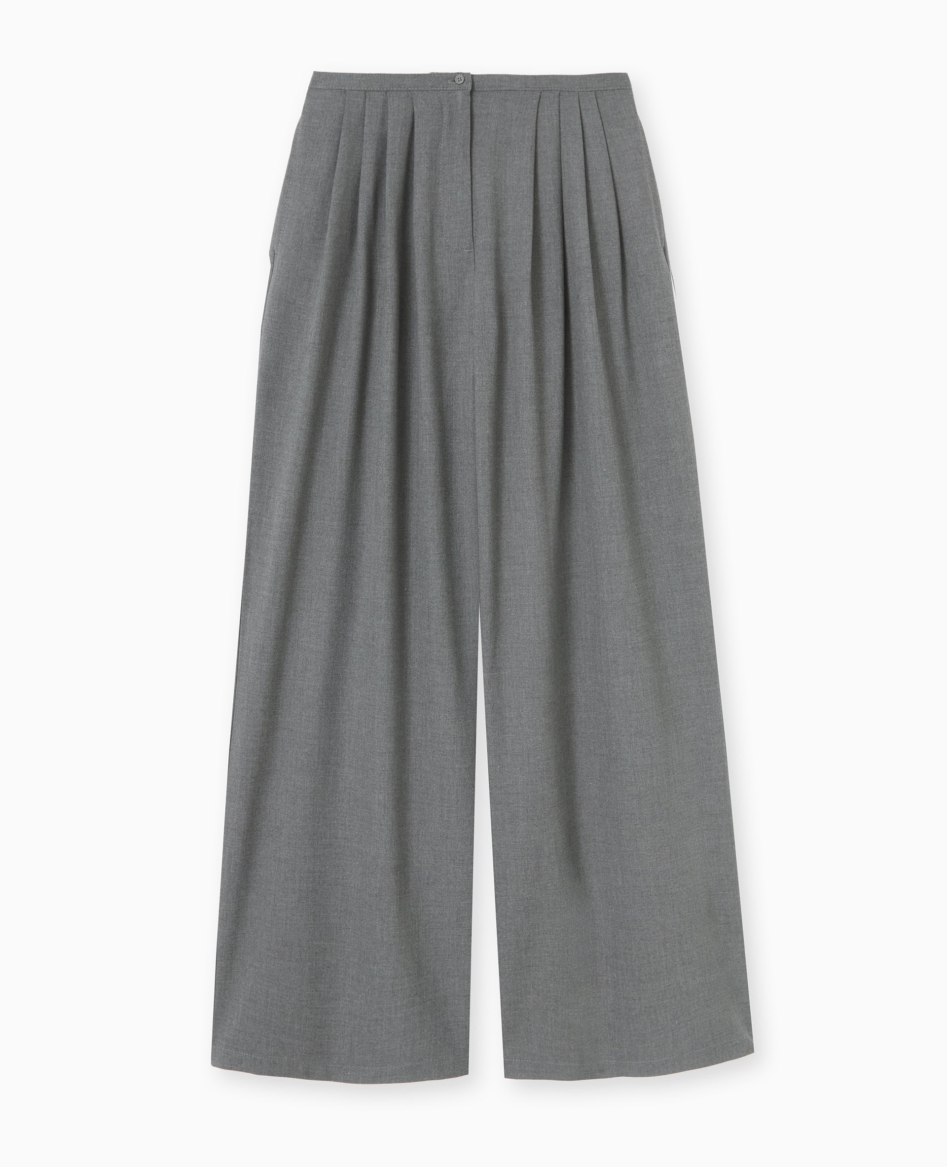 Pantalon large et droit avec pinces
