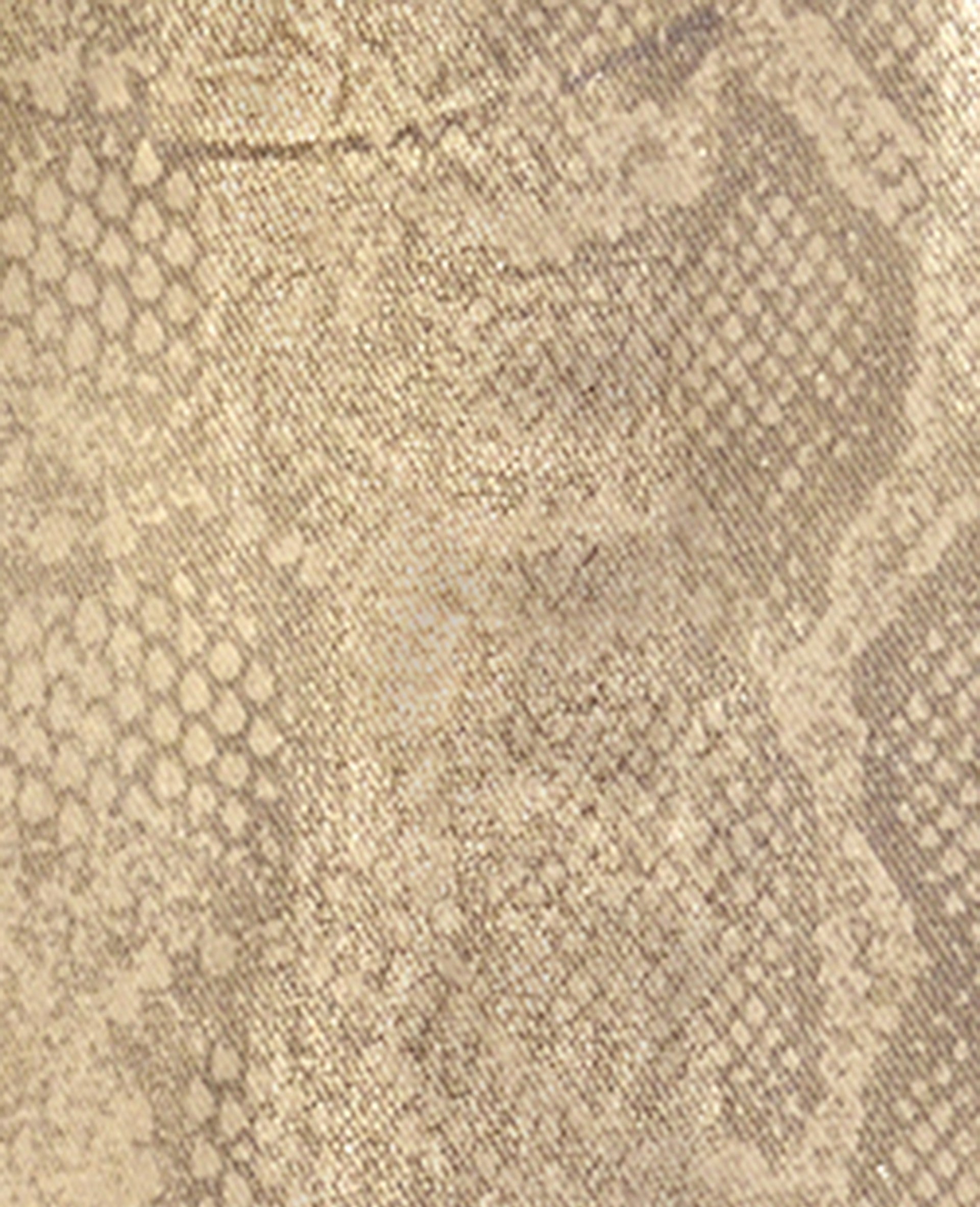 Jean droit motif python enduit doré
