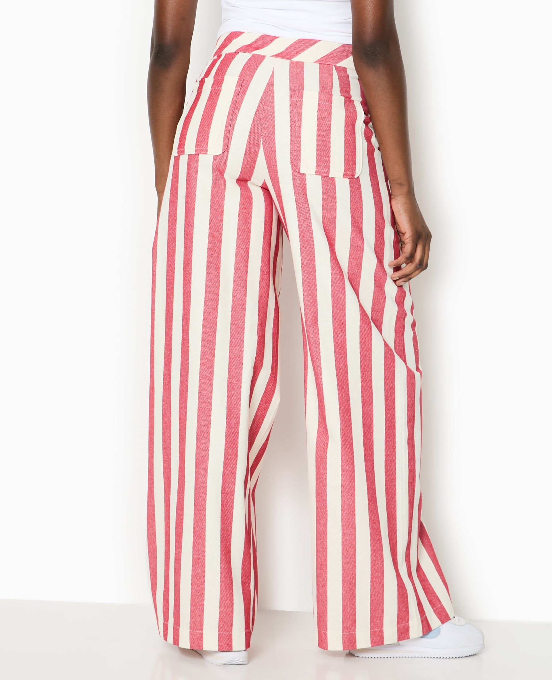 Pantalon droit avec larges rayures