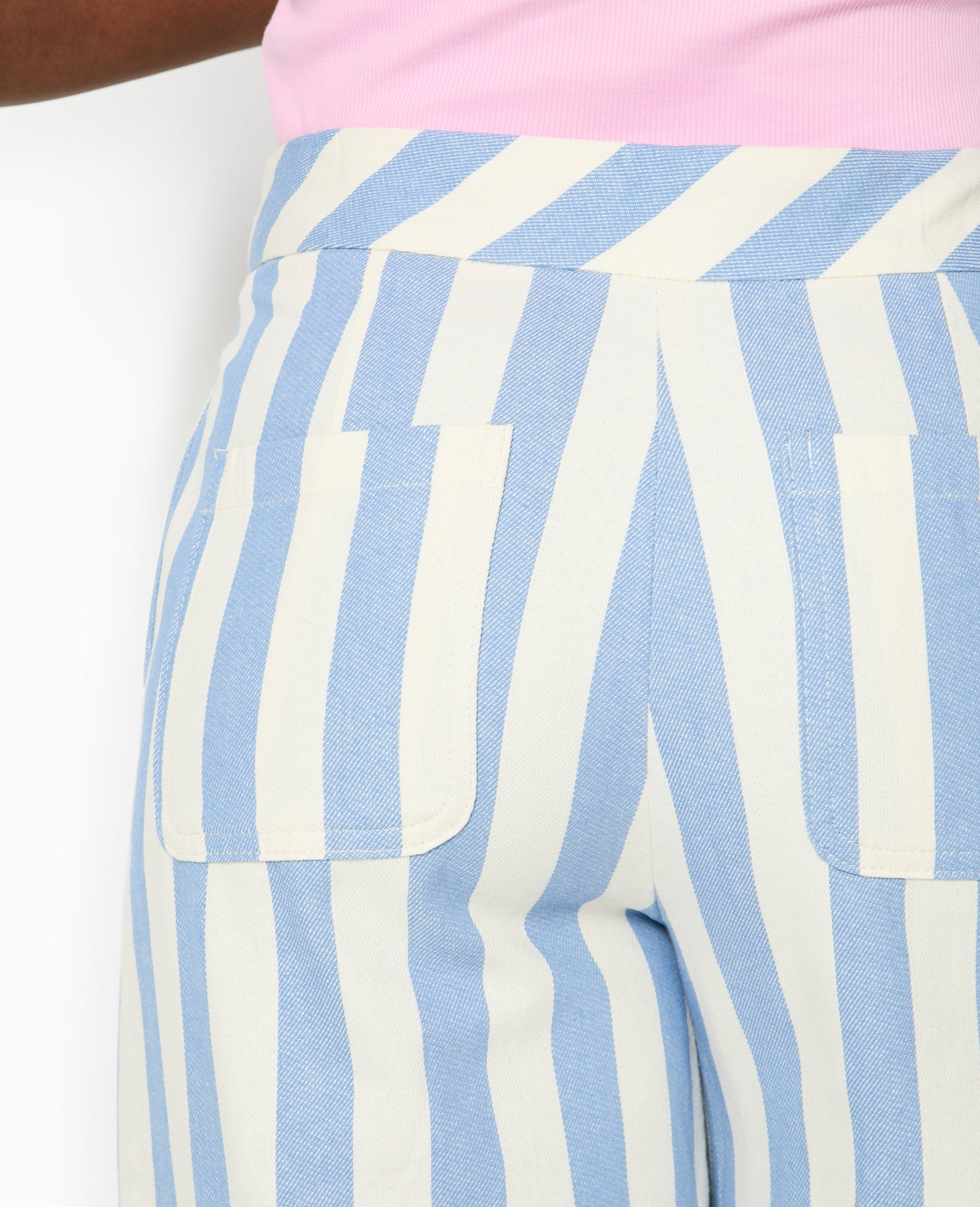 Pantalon droit avec larges rayures