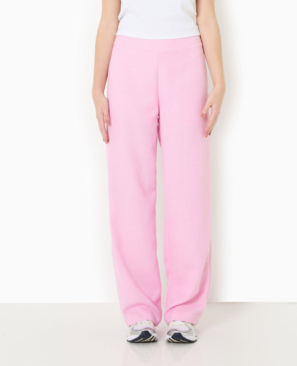 Pantalon droit en tweed