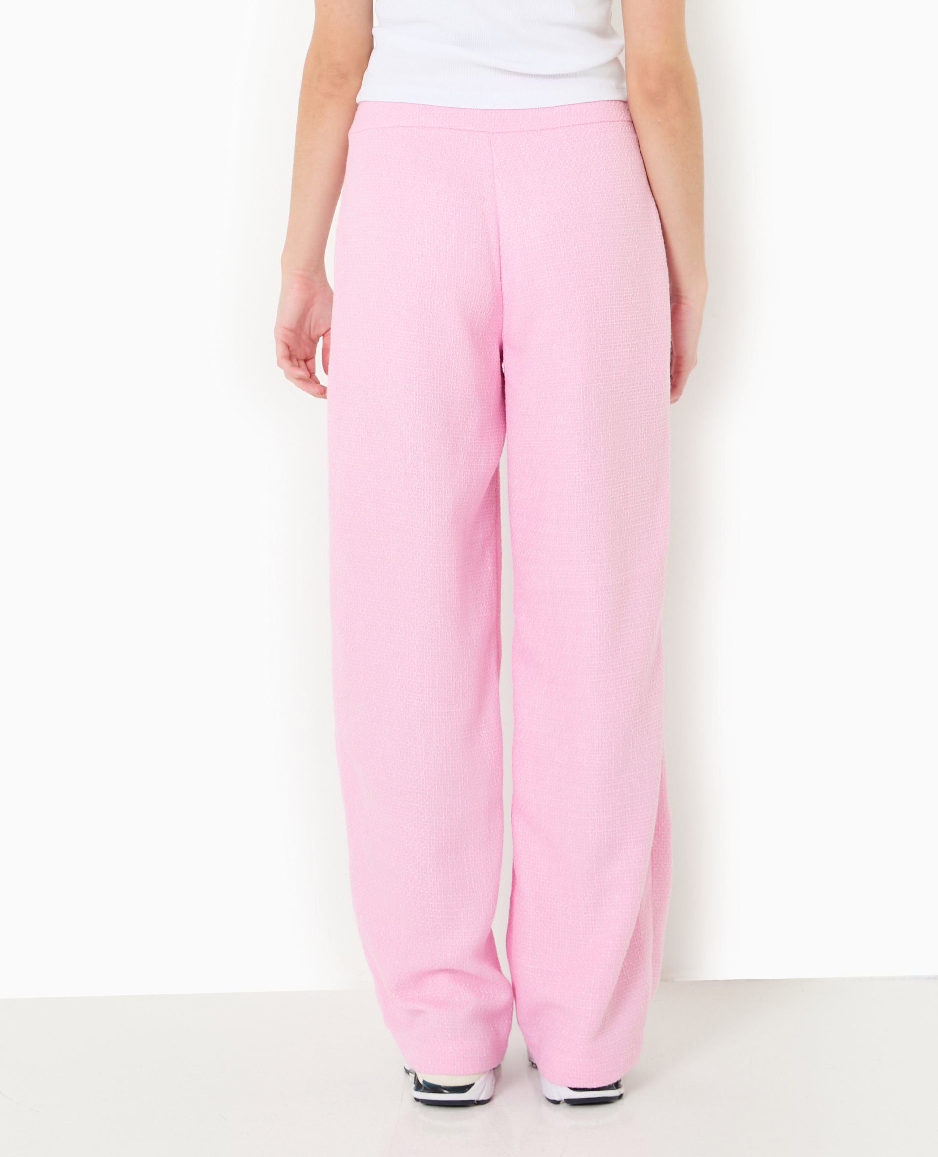 Pantalon droit en tweed