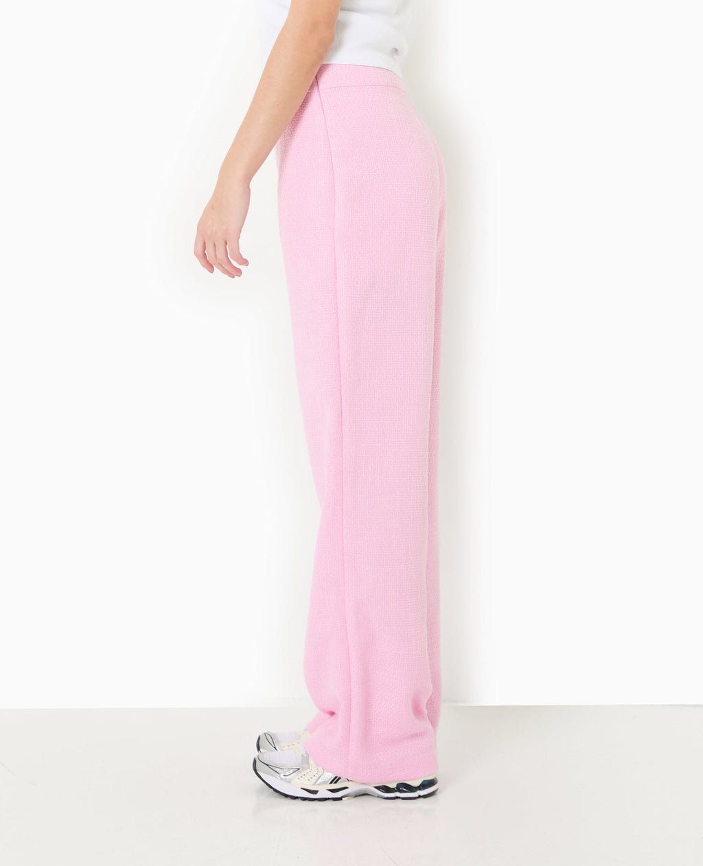 Pantalon droit en tweed