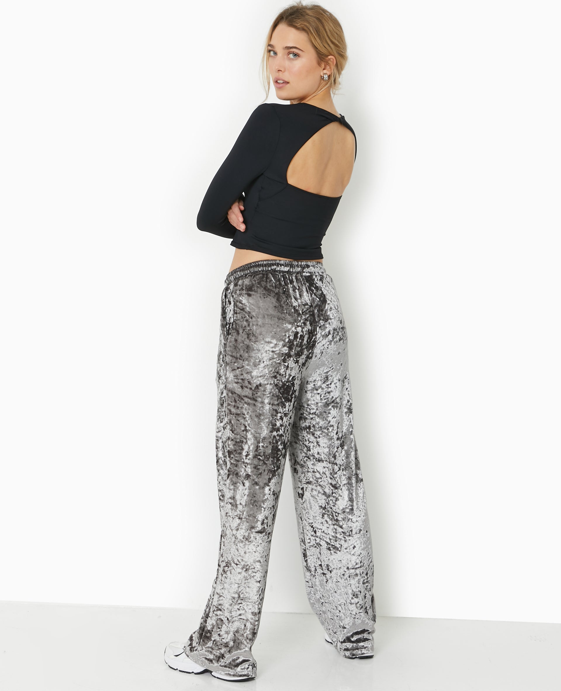Pantalon fluide en velours