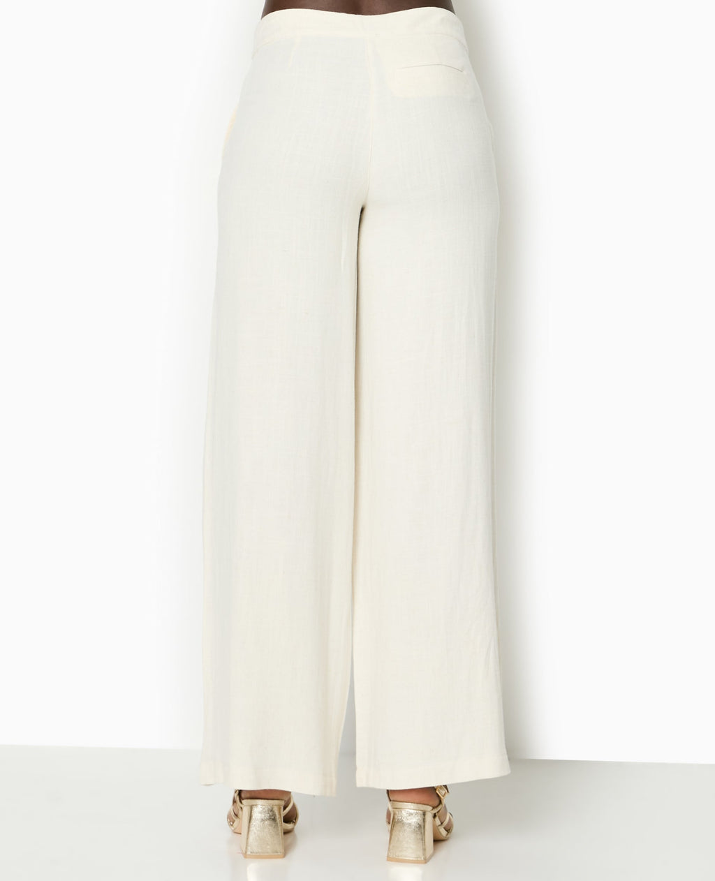 Pantalon droit avec lin