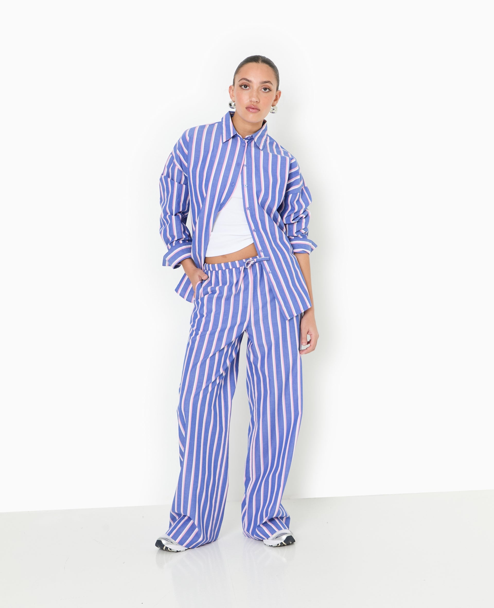 Pantalon rayé esprit pyjama d'homme