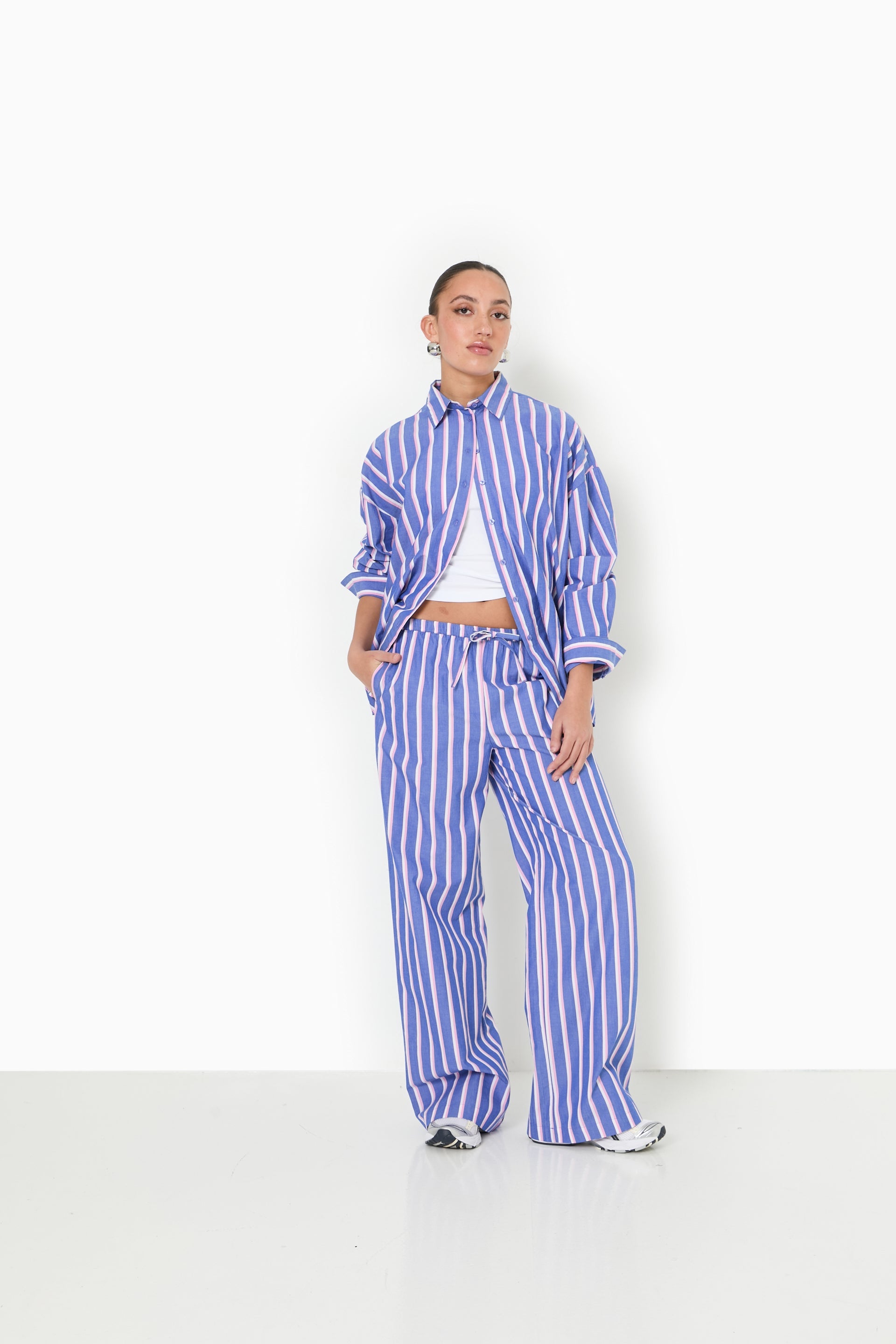 Pantalon rayé esprit pyjama d'homme