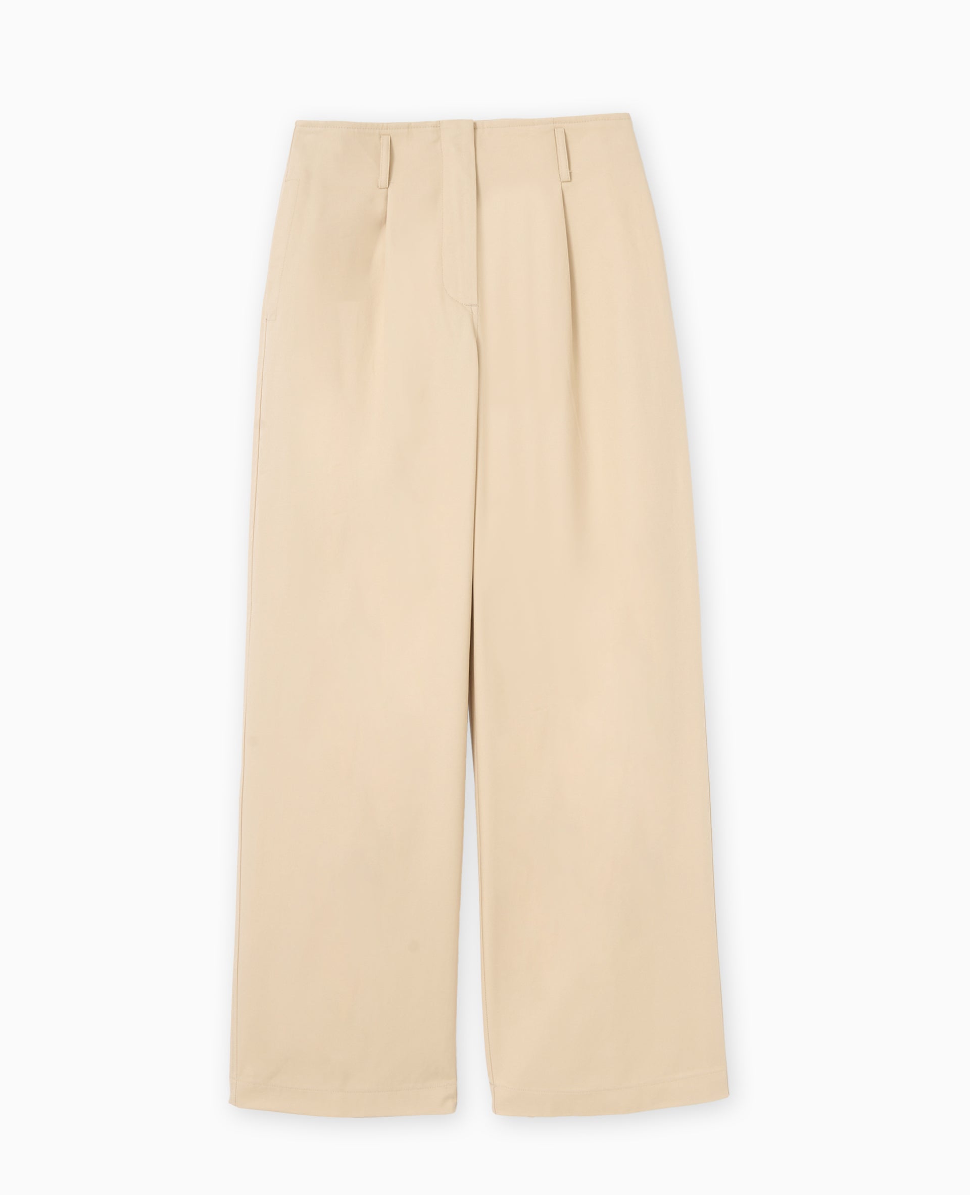 Pantalon en toile large et droit