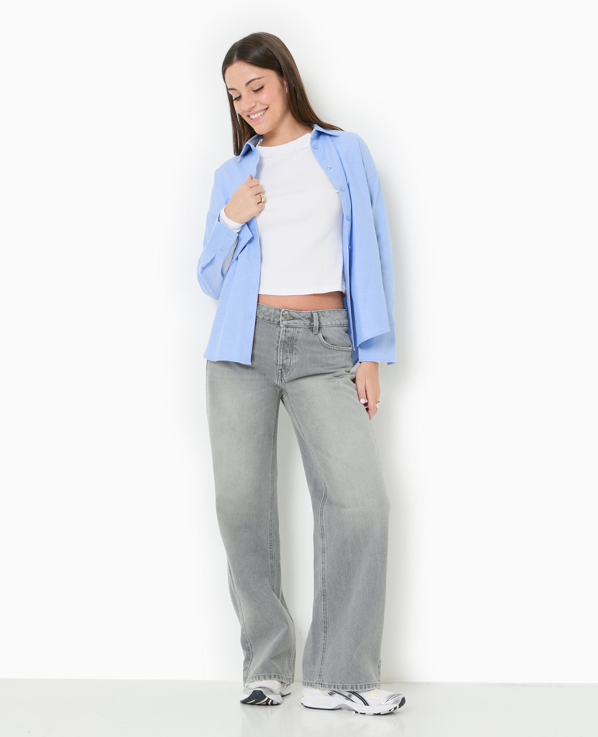 Jean droit taille basse