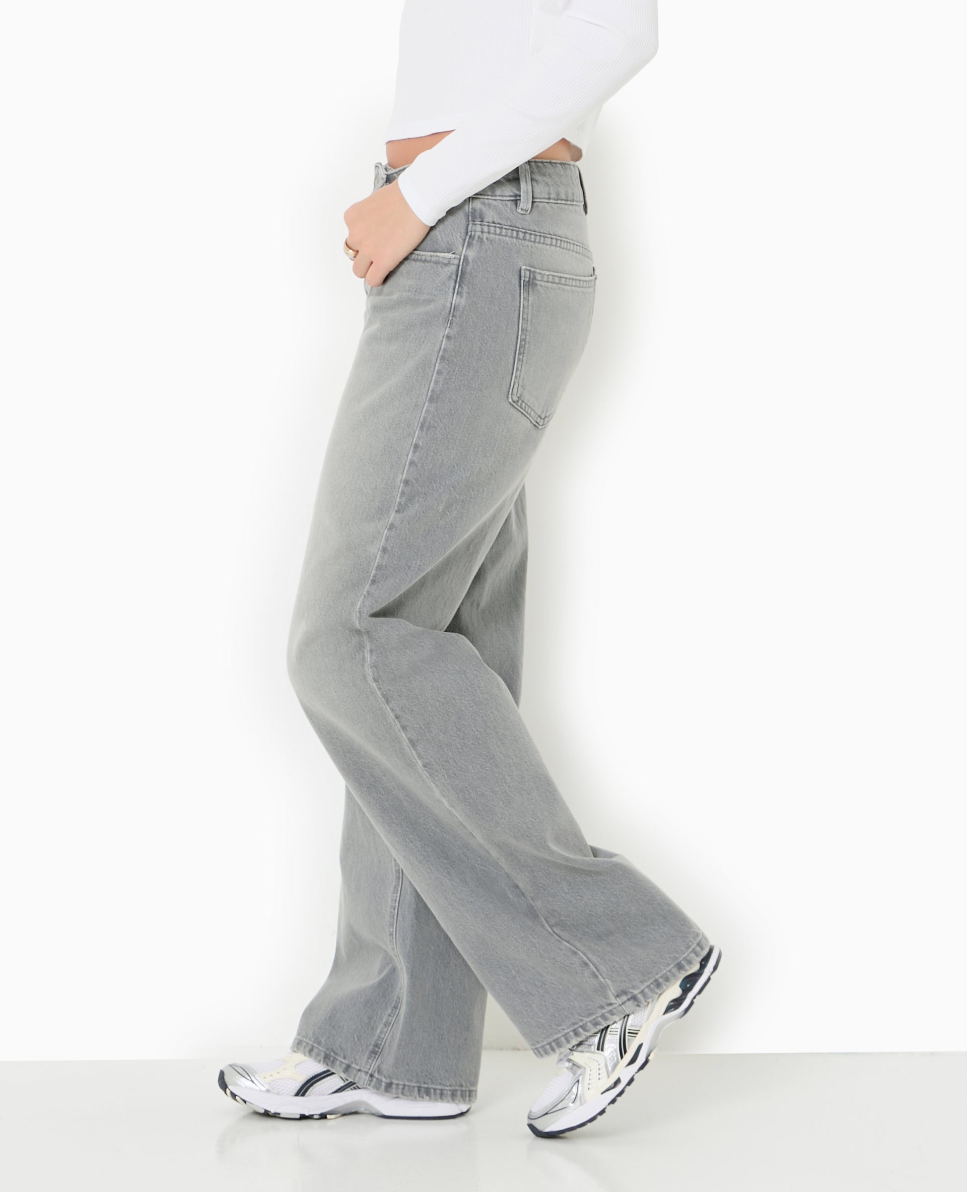 Jean droit taille basse