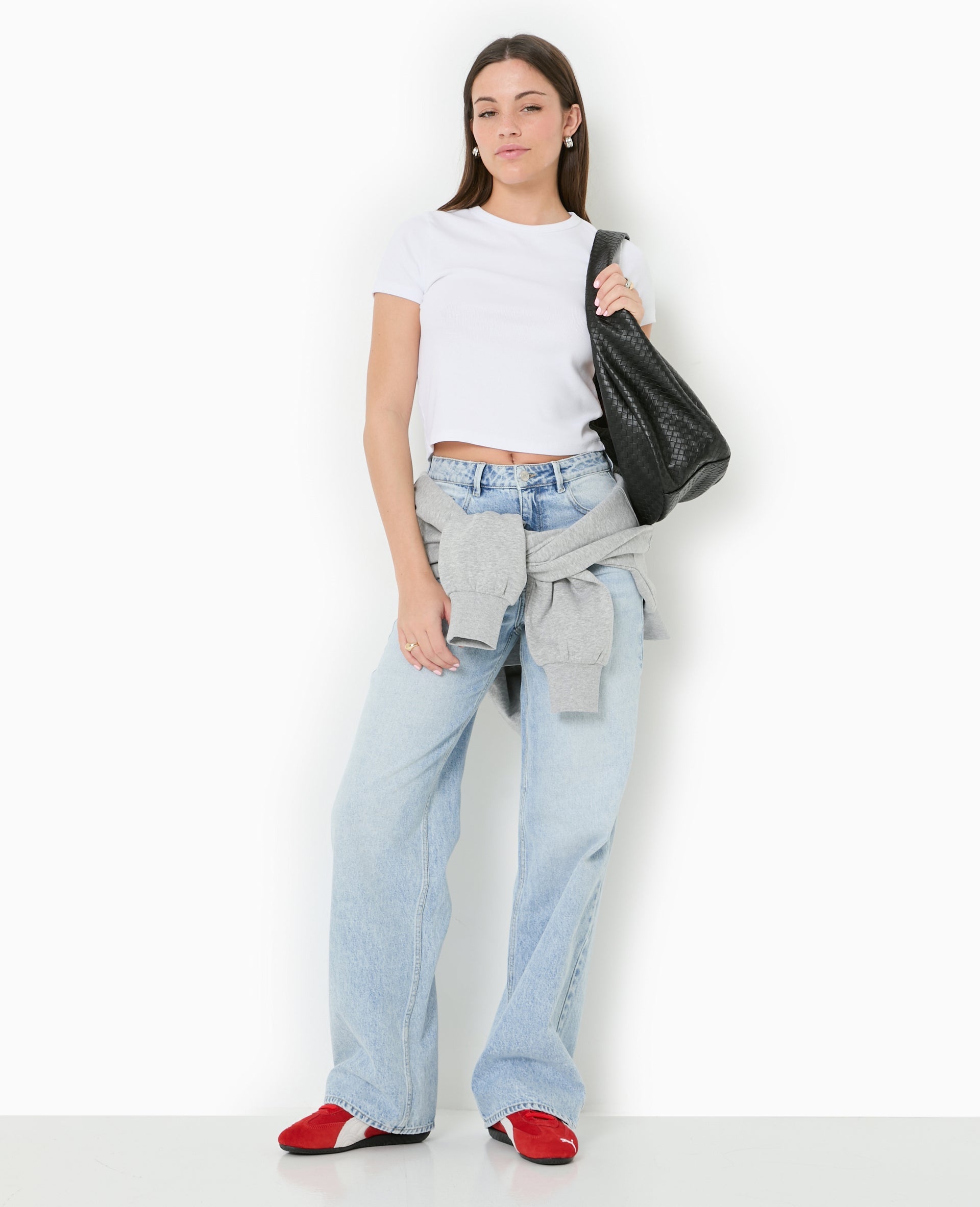 Jean wide taille haute