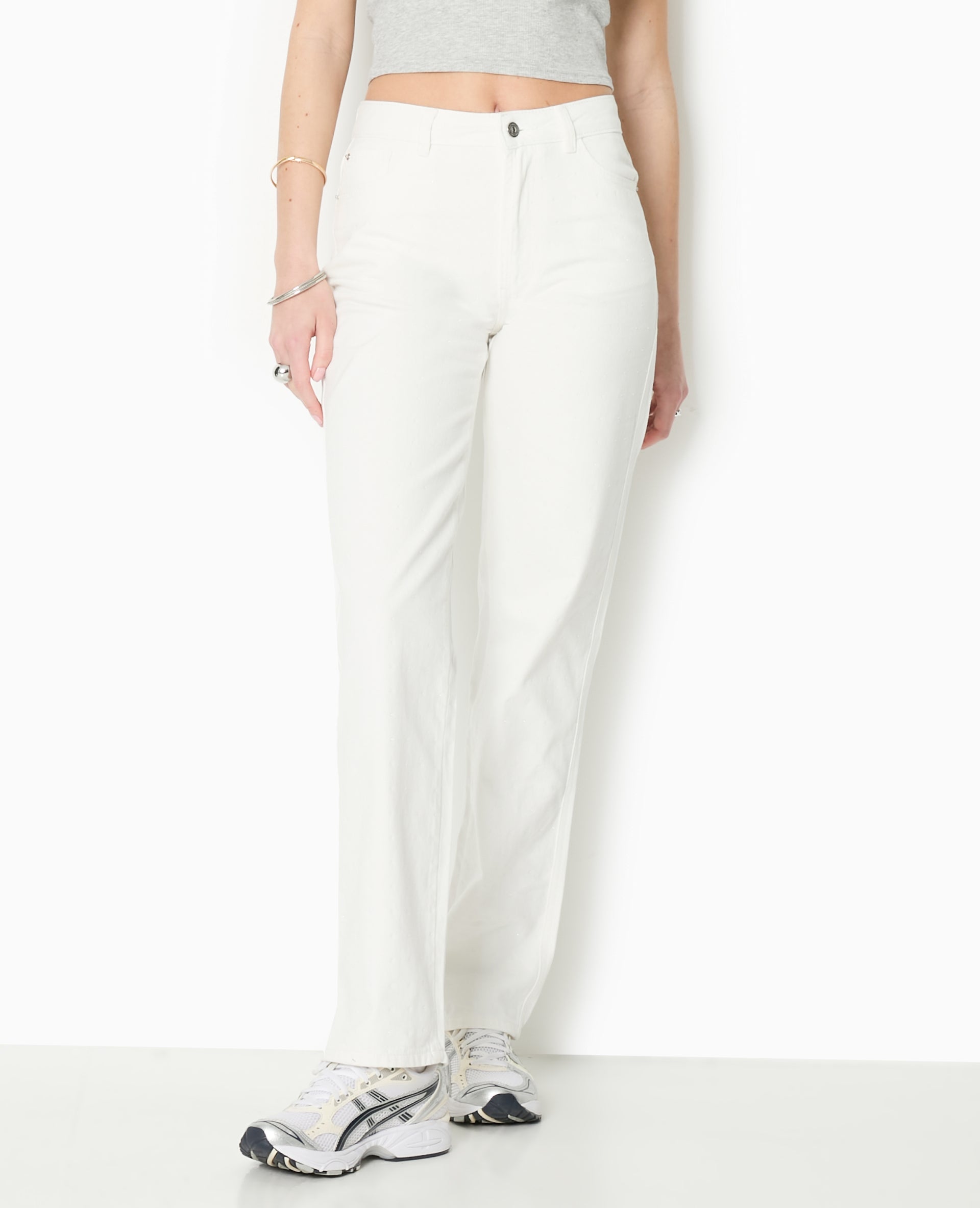 Jean droit avec strass