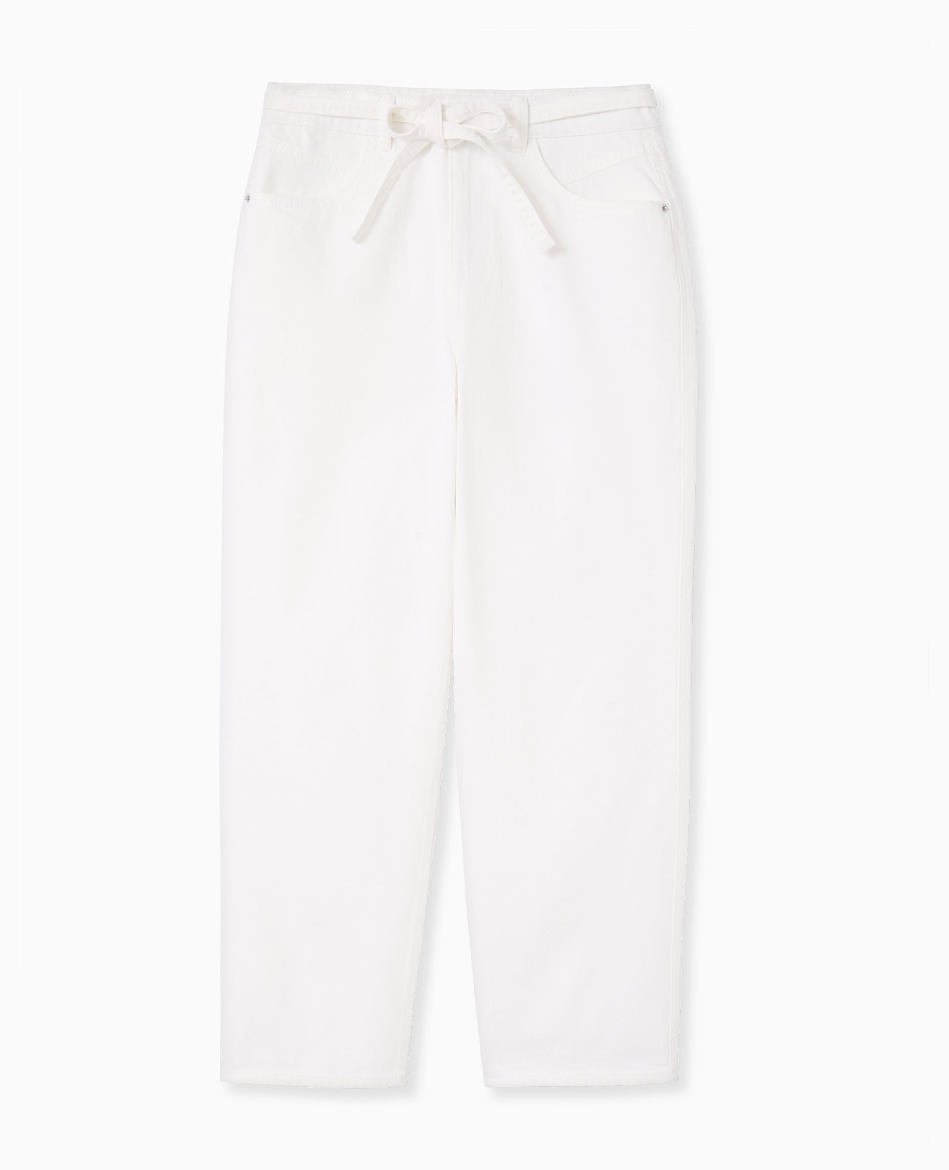 Jean baggy taille basse avec ceinture à nouer